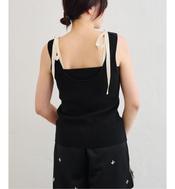 U by SPICK&SPAN「コットンリボンノースリニット」|タンクトップ|