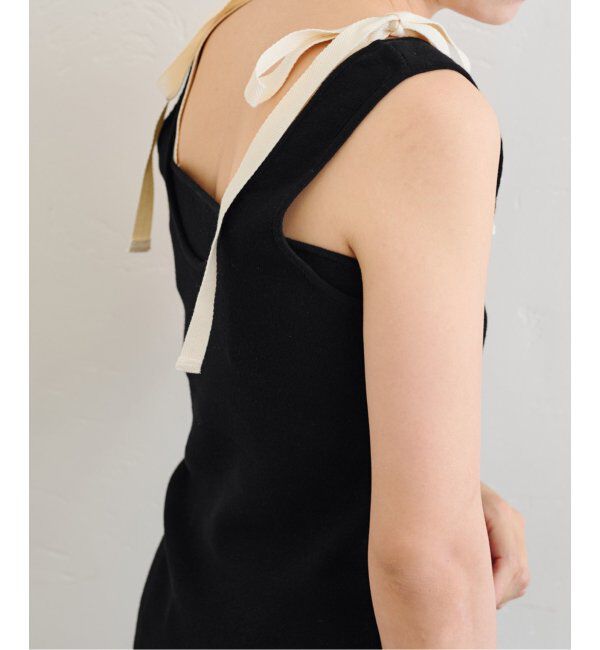 U by SPICK&SPAN「コットンリボンノースリニット」|タンクトップ|