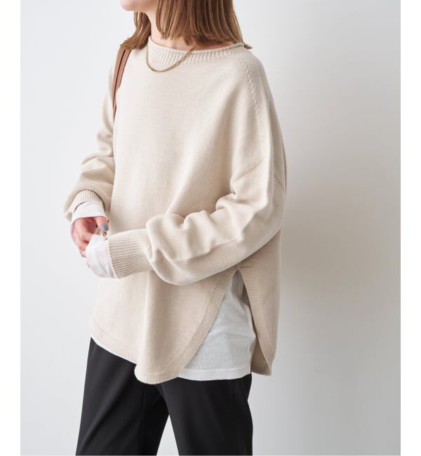 Spick and Span「バルキーヤーンルーズボートネックニット」|ニット・セーター|