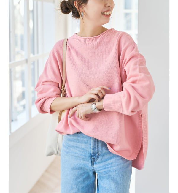 Spick and Span「バルキーヤーンルーズボートネックニット」|ニット・セーター|
