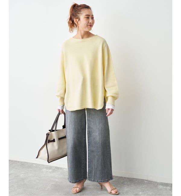 Spick and Span「バルキーヤーンルーズボートネックニット」|ニット・セーター|