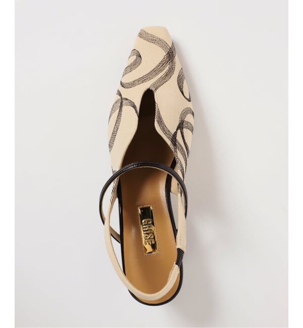 GRISE「《追加》GRISE4cmナロースクエアウェーブスリングバック」|パンプス|