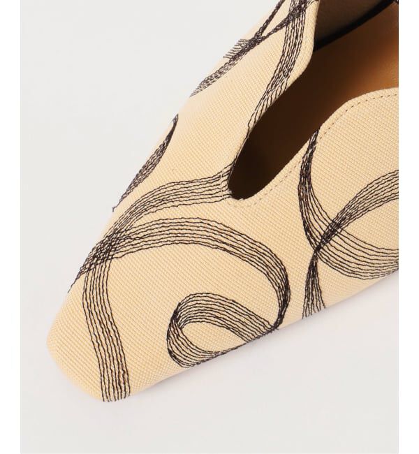 GRISE「《追加》GRISE4cmナロースクエアウェーブスリングバック」|パンプス|