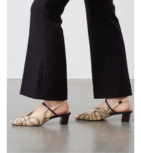 GRISE「《追加》GRISE4cmナロースクエアウェーブスリングバック」|パンプス|