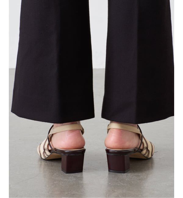 GRISE「《追加》GRISE4cmナロースクエアウェーブスリングバック」|パンプス|