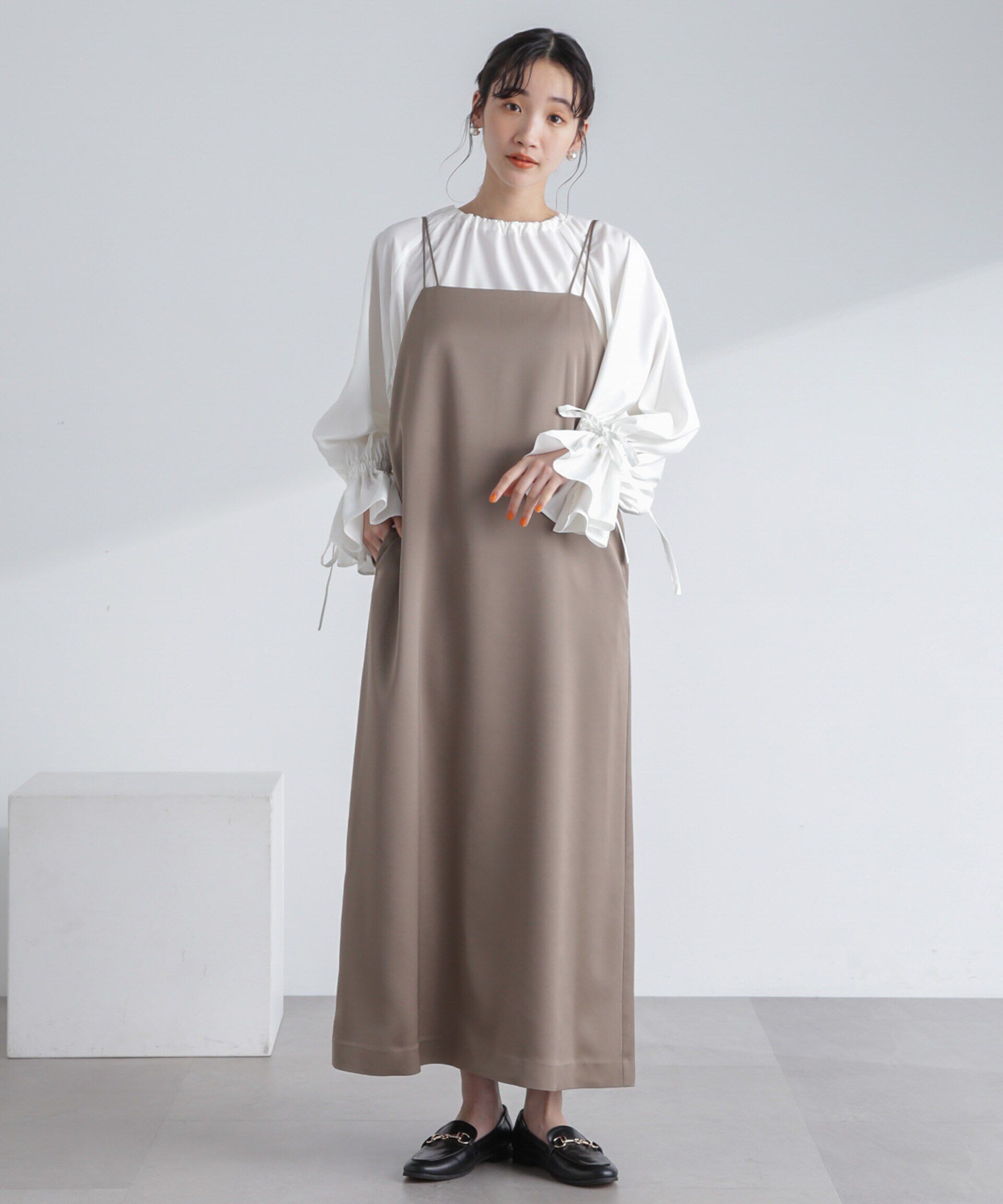 nano･universe「前後2wayキャンディースリーブブラウス」|シャツ・ブラウス|