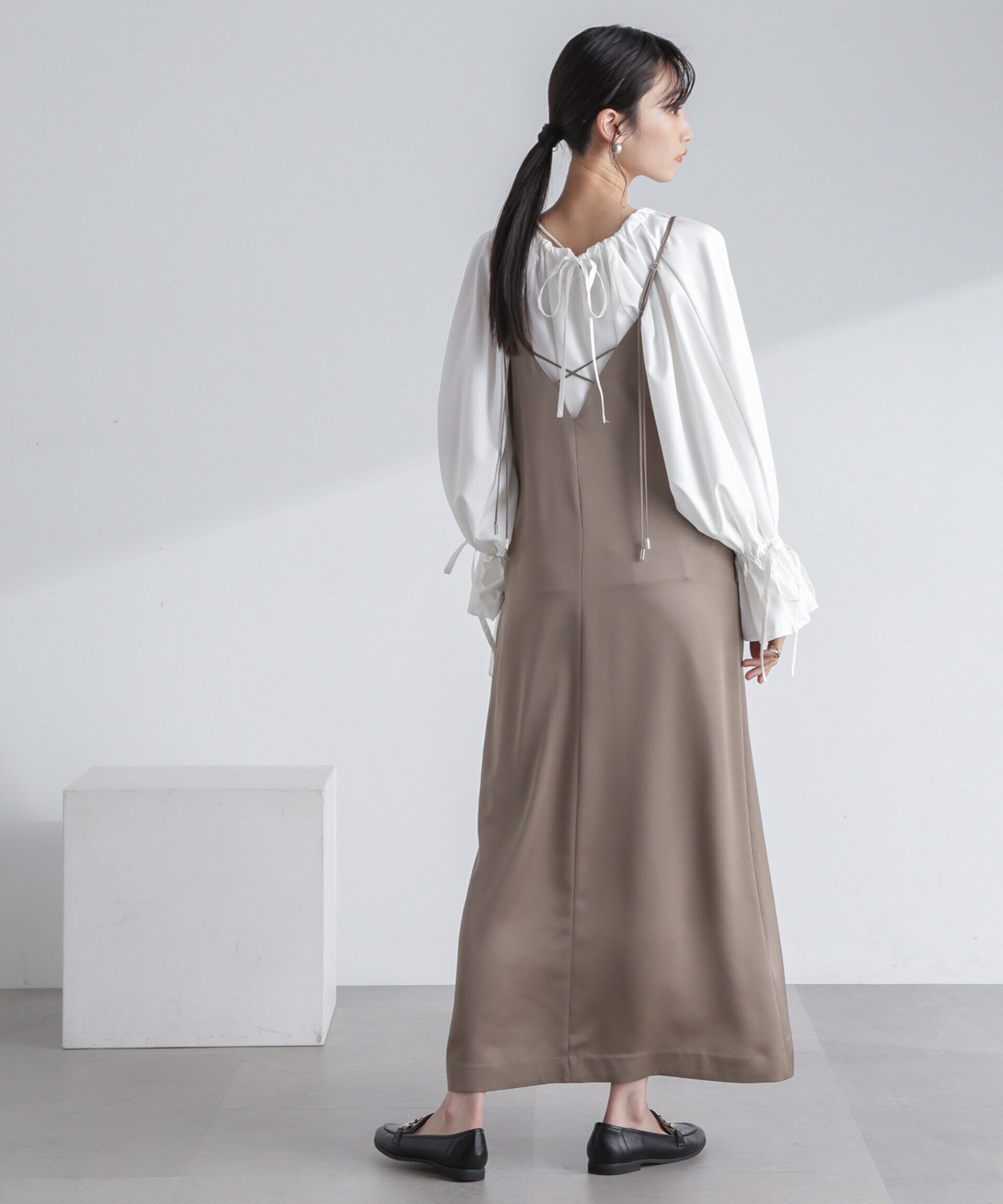 nano･universe「前後2wayキャンディースリーブブラウス」|シャツ・ブラウス|