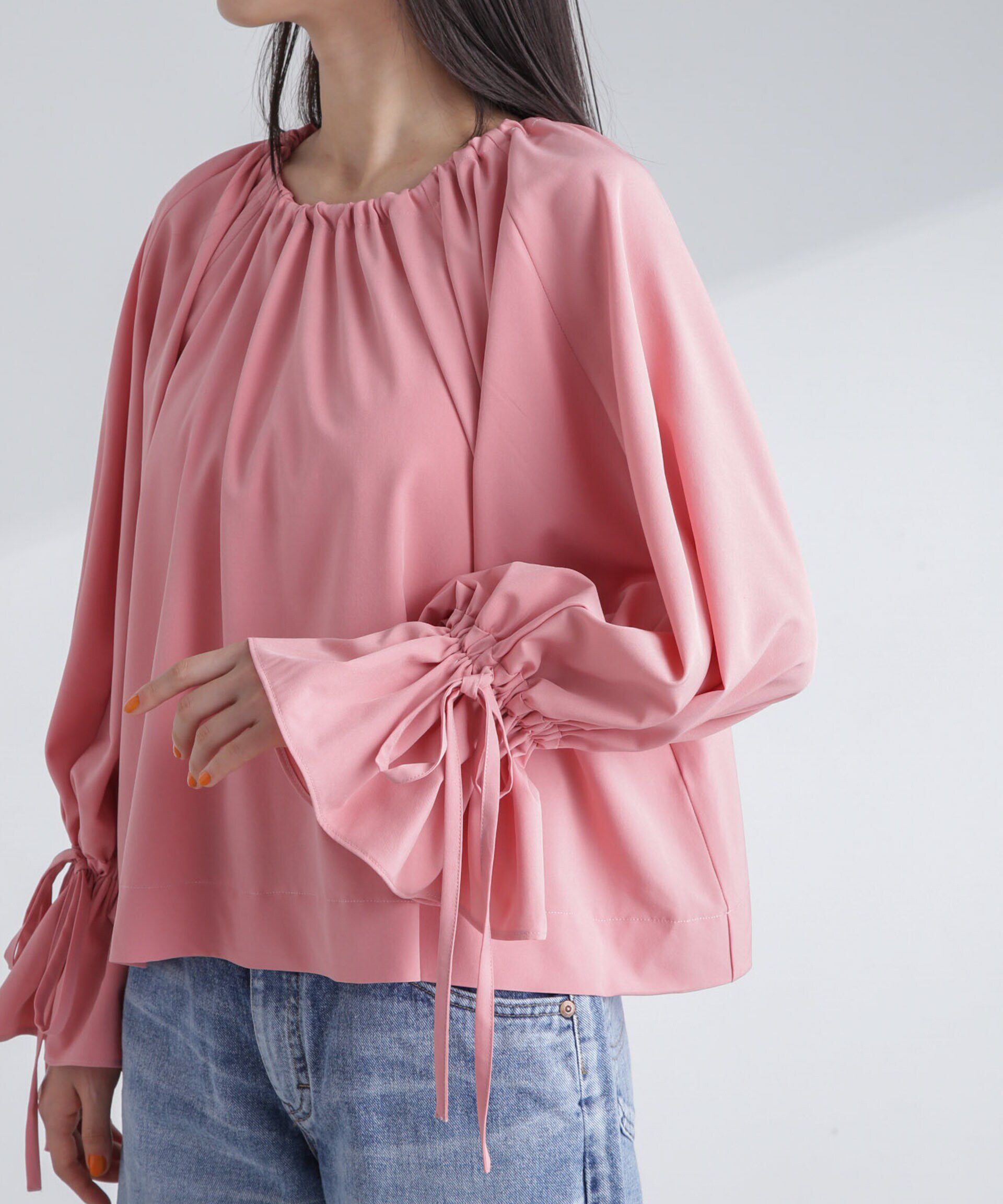 nano･universe「前後2wayキャンディースリーブブラウス」|シャツ・ブラウス|