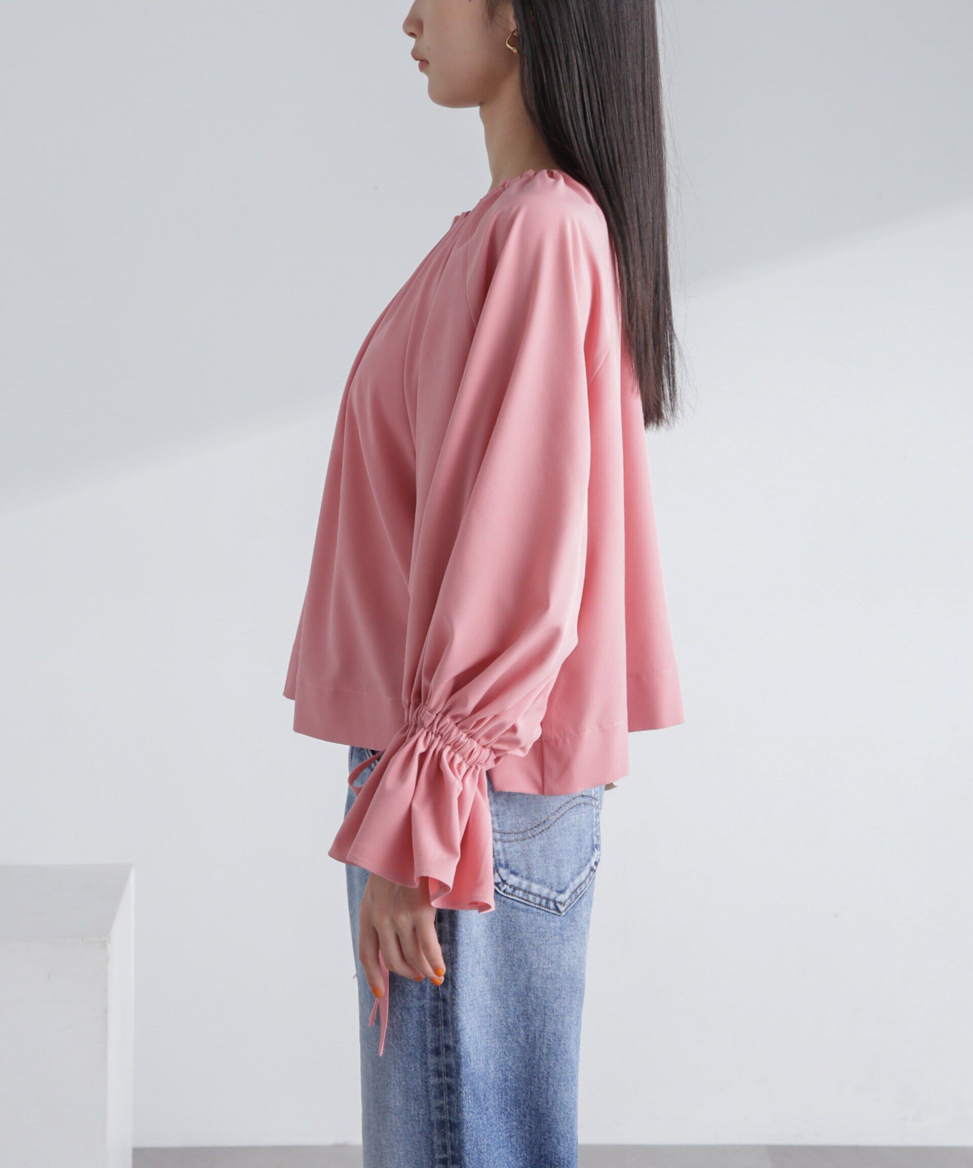 nano･universe「前後2wayキャンディースリーブブラウス」|シャツ・ブラウス|