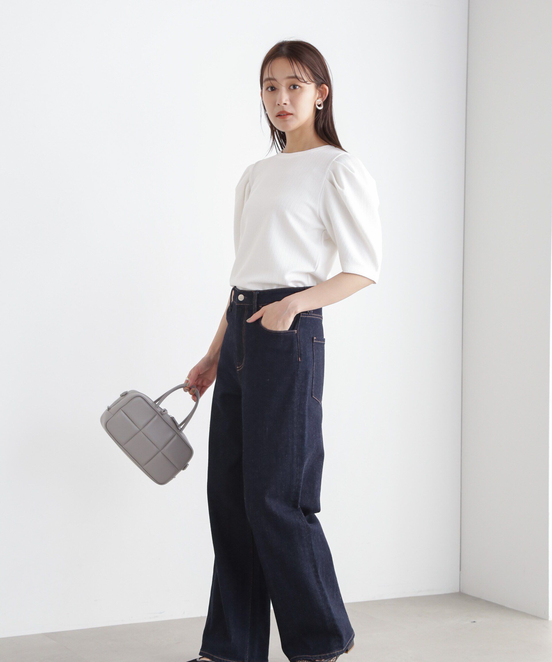 nano･universe「ショルダーギャザーデザイントップス」|Tシャツ・カットソー|