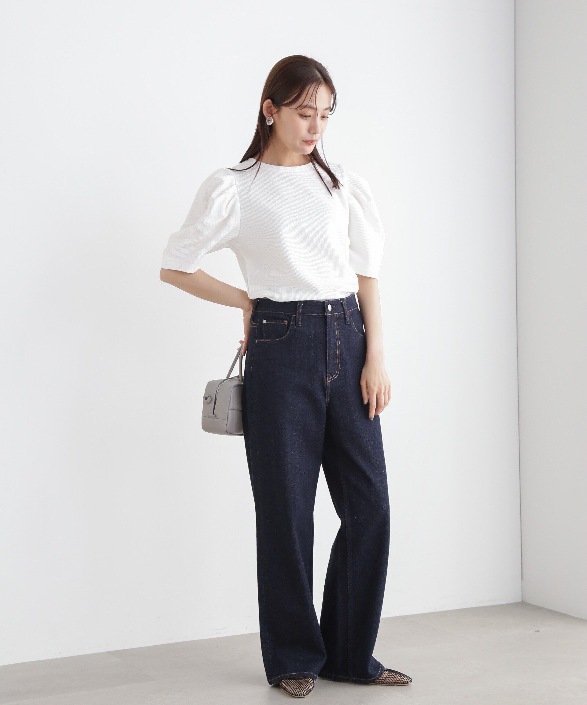 nano･universe「ショルダーギャザーデザイントップス」|Tシャツ・カットソー|