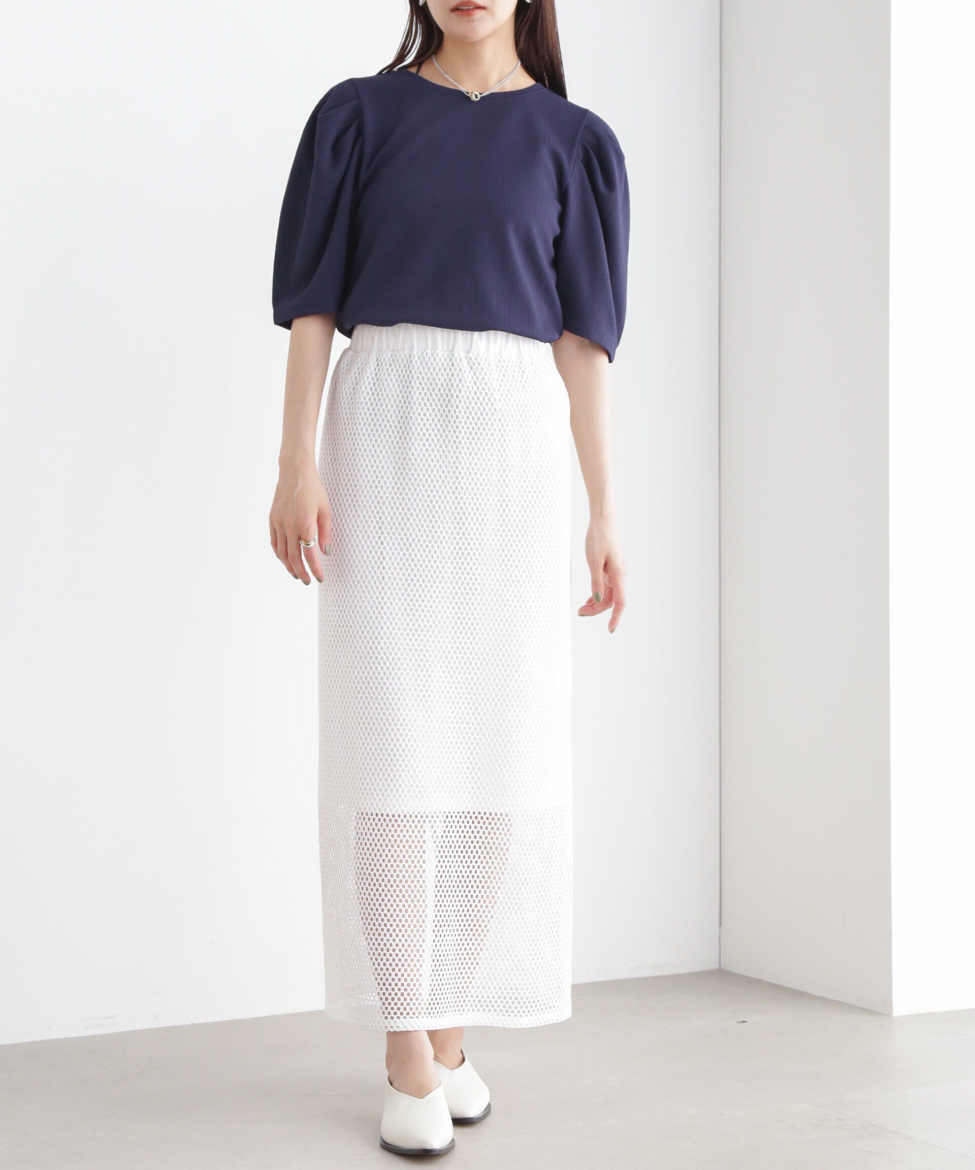 nano･universe「ショルダーギャザーデザイントップス」|Tシャツ・カットソー|