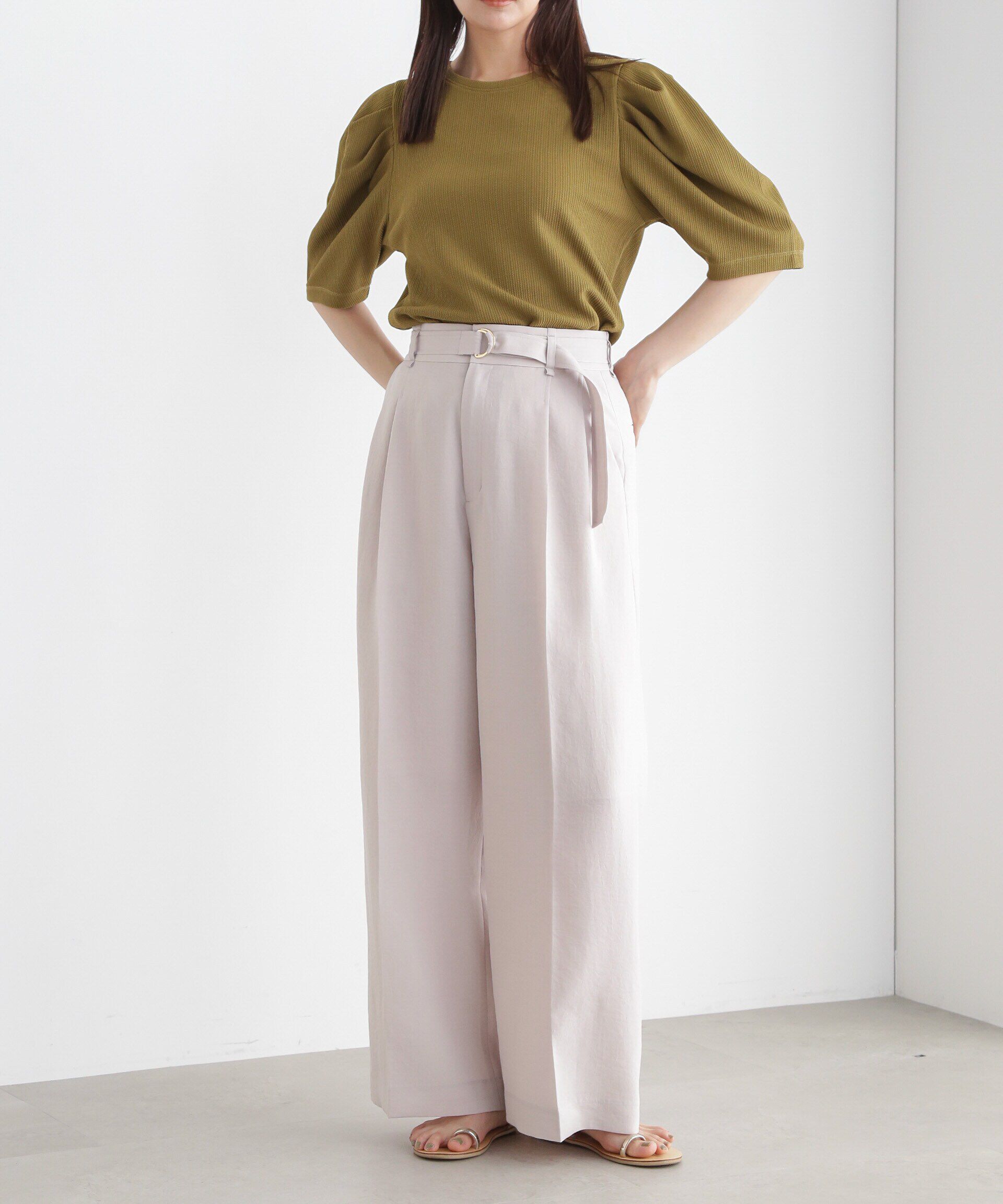 nano･universe「ショルダーギャザーデザイントップス」|Tシャツ・カットソー|