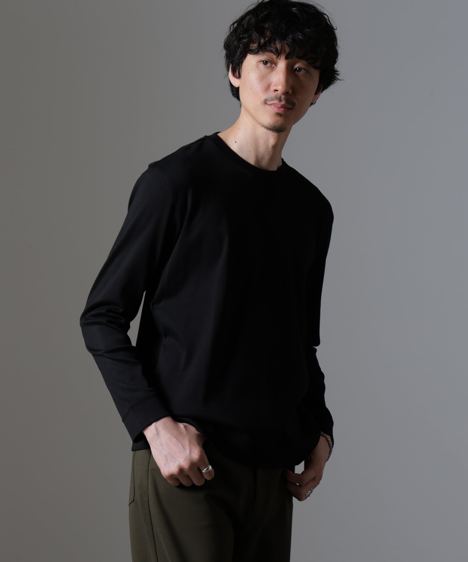 nano･universe「｢FORMAL JERSEY｣クルーネックカットソー長袖」|Tシャツ・カットソー|