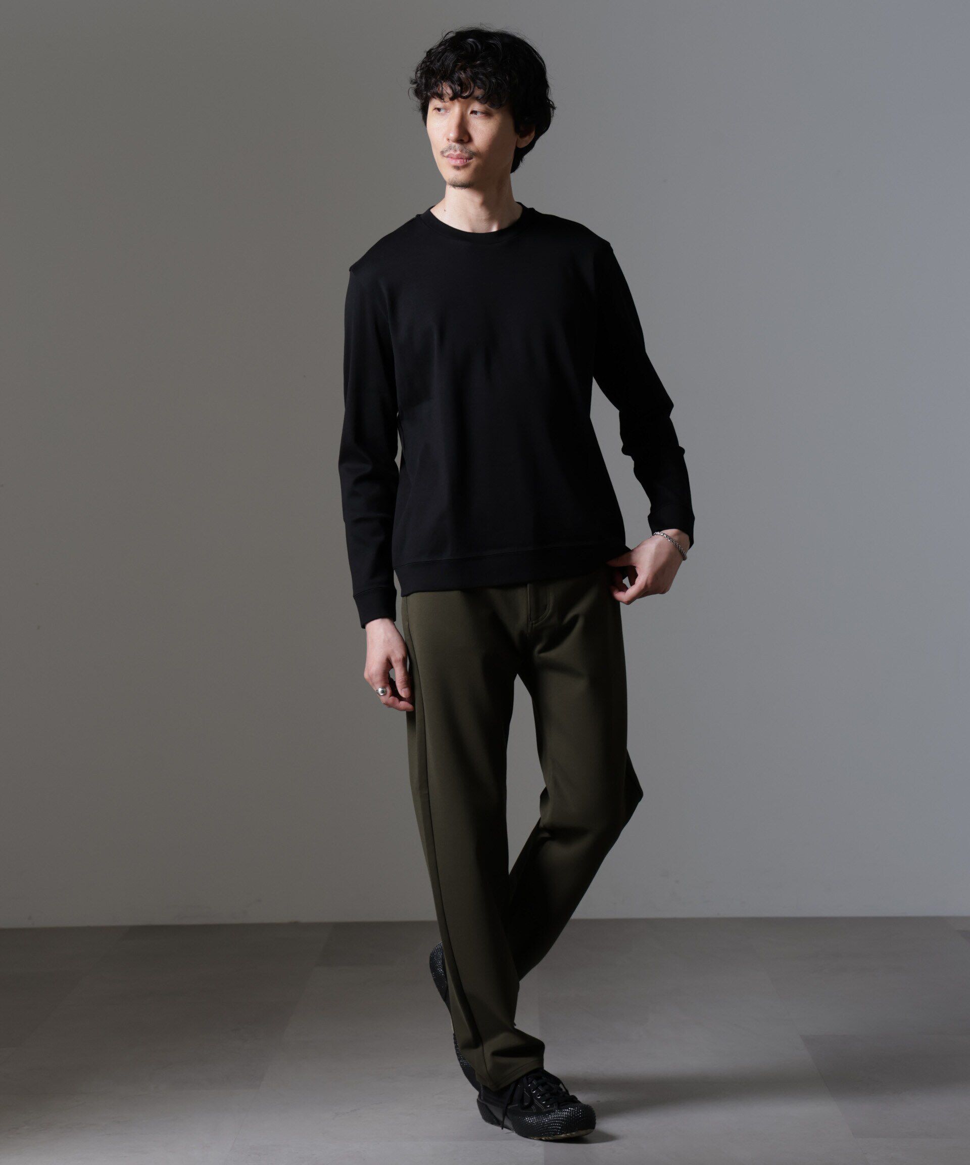 nano･universe「｢FORMAL JERSEY｣クルーネックカットソー長袖」|Tシャツ・カットソー|