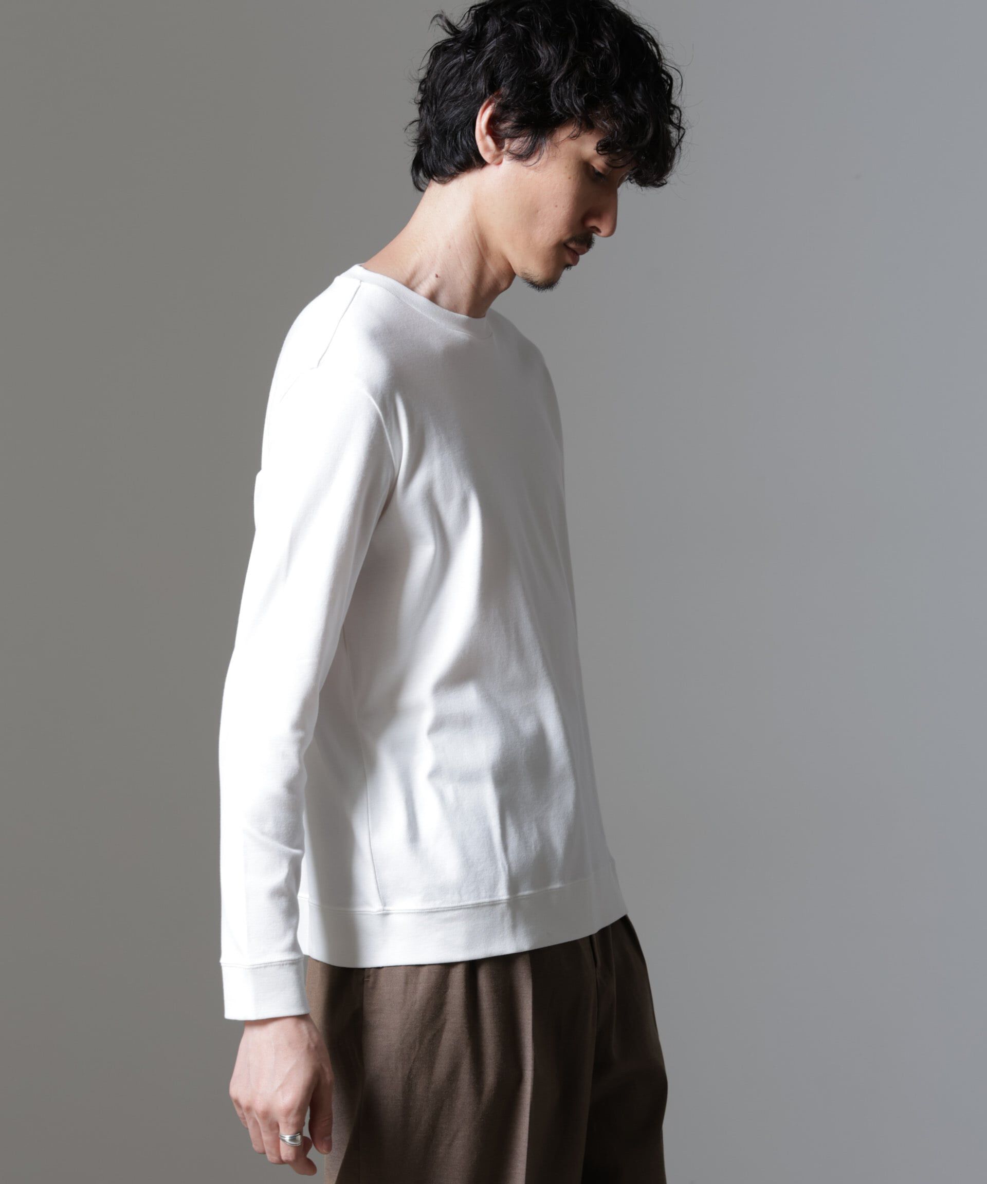 nano･universe「｢FORMAL JERSEY｣クルーネックカットソー長袖」|Tシャツ・カットソー|