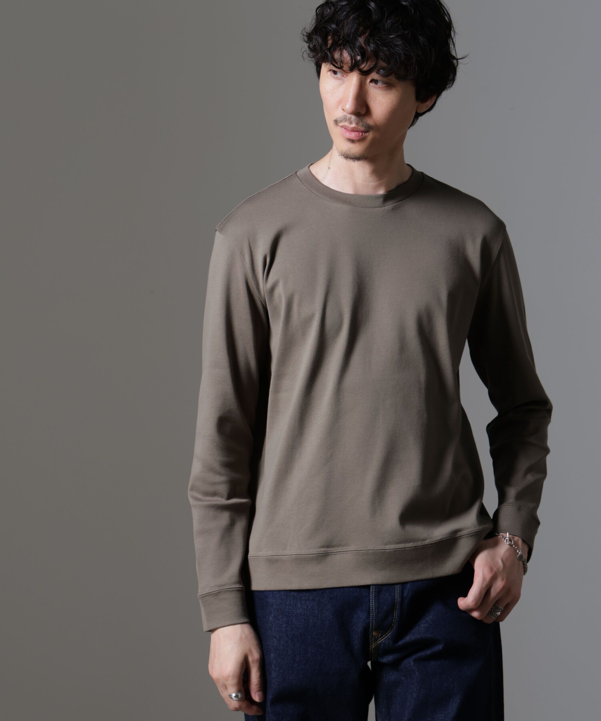 nano･universe「｢FORMAL JERSEY｣クルーネックカットソー長袖」|Tシャツ・カットソー|