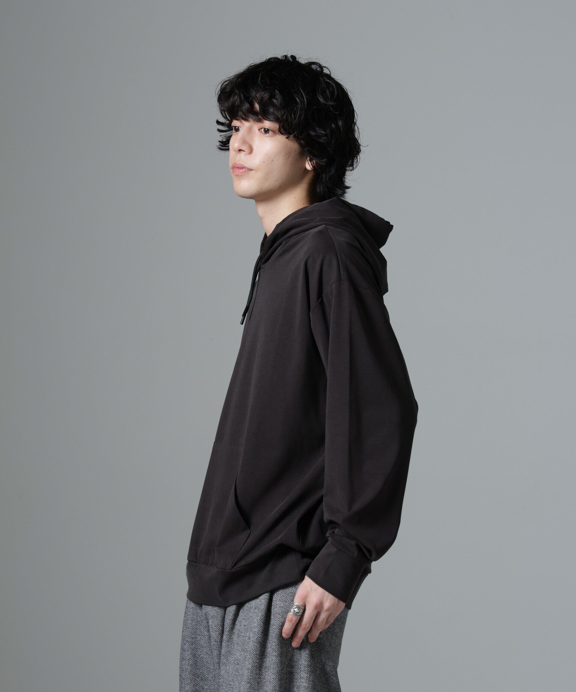 nano･universe「ヌバックライクスムースプルオーバーパーカー」|Tシャツ・カットソー|