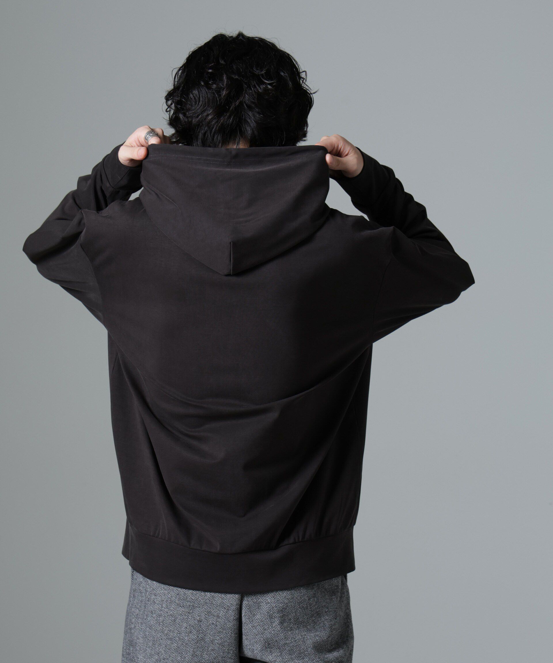 nano･universe「ヌバックライクスムースプルオーバーパーカー」|Tシャツ・カットソー|