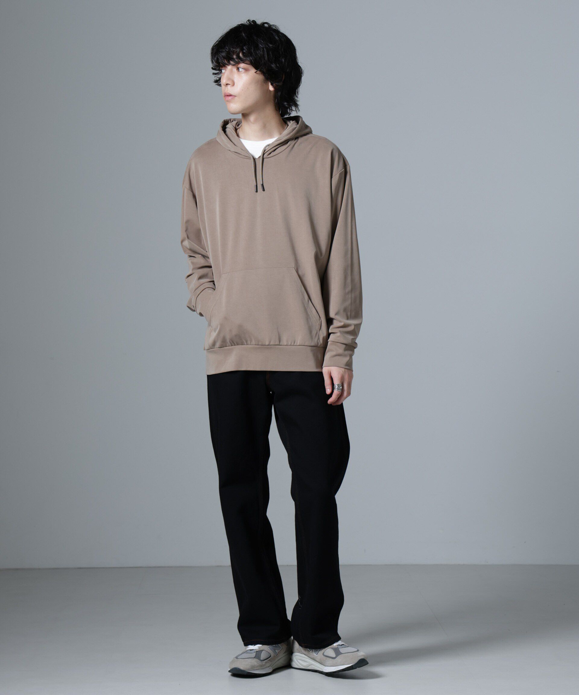 nano･universe「ヌバックライクスムースプルオーバーパーカー」|Tシャツ・カットソー|