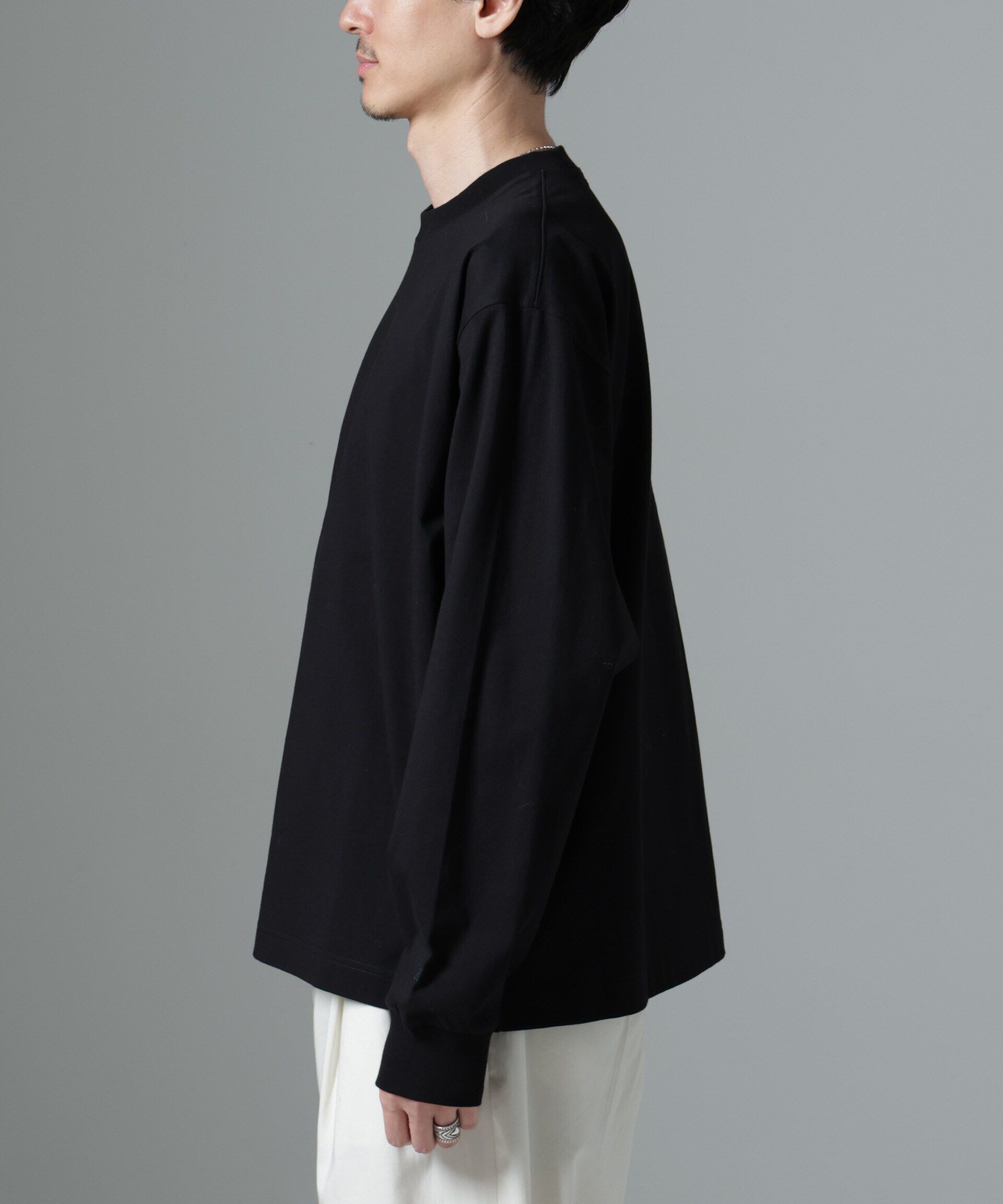 nano･universe「ビッグシルエットワンポイントTシャツ 長袖」|Tシャツ・カットソー|