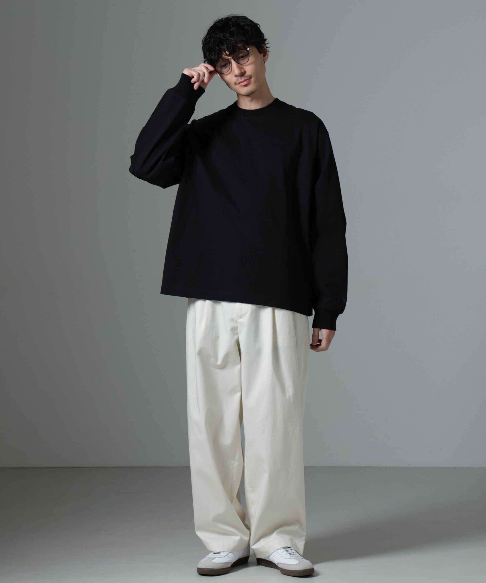 nano･universe「ビッグシルエットワンポイントTシャツ 長袖」|Tシャツ・カットソー|