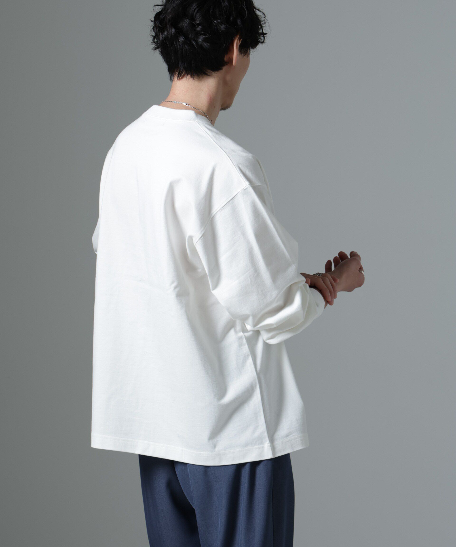 nano･universe「ビッグシルエットワンポイントTシャツ 長袖」|Tシャツ・カットソー|