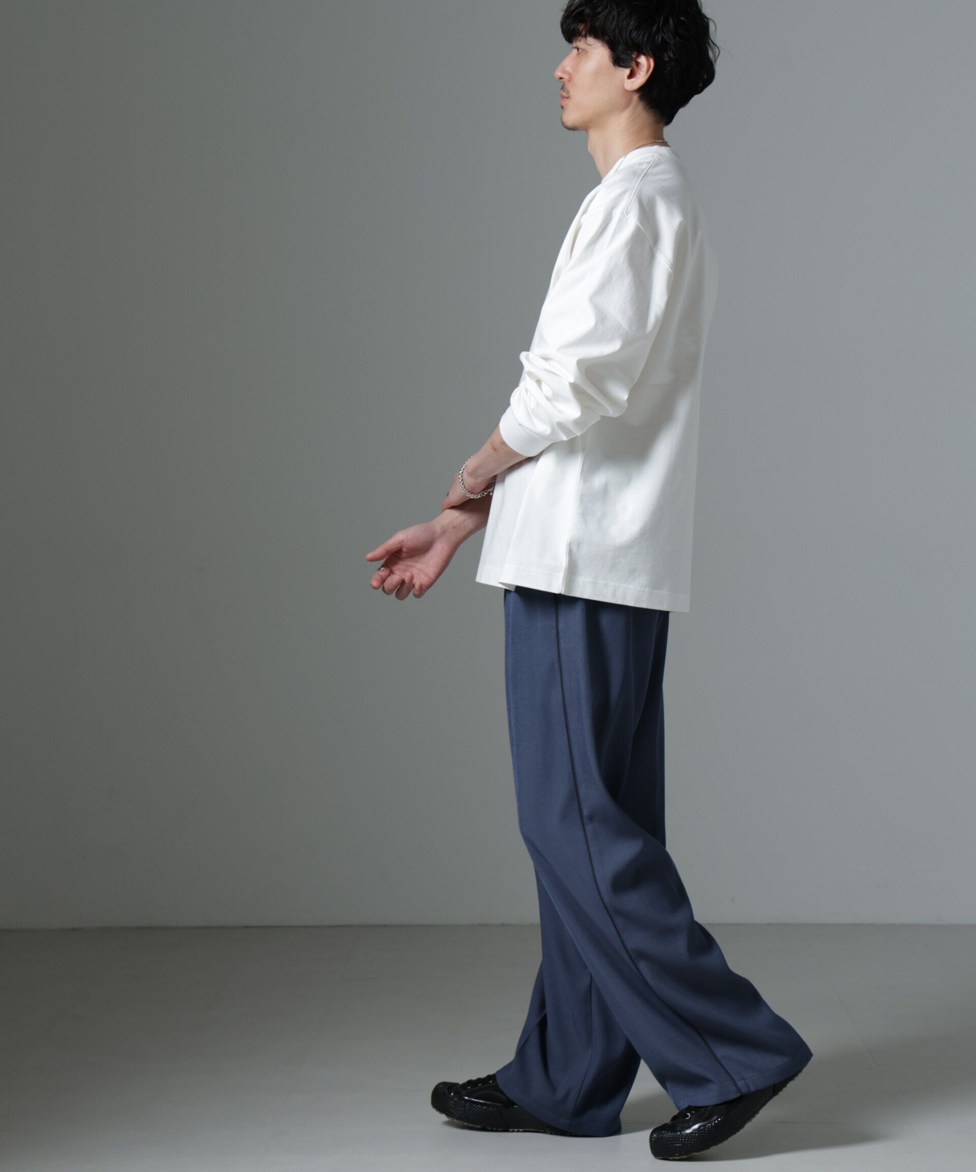 nano･universe「ビッグシルエットワンポイントTシャツ 長袖」|Tシャツ・カットソー|