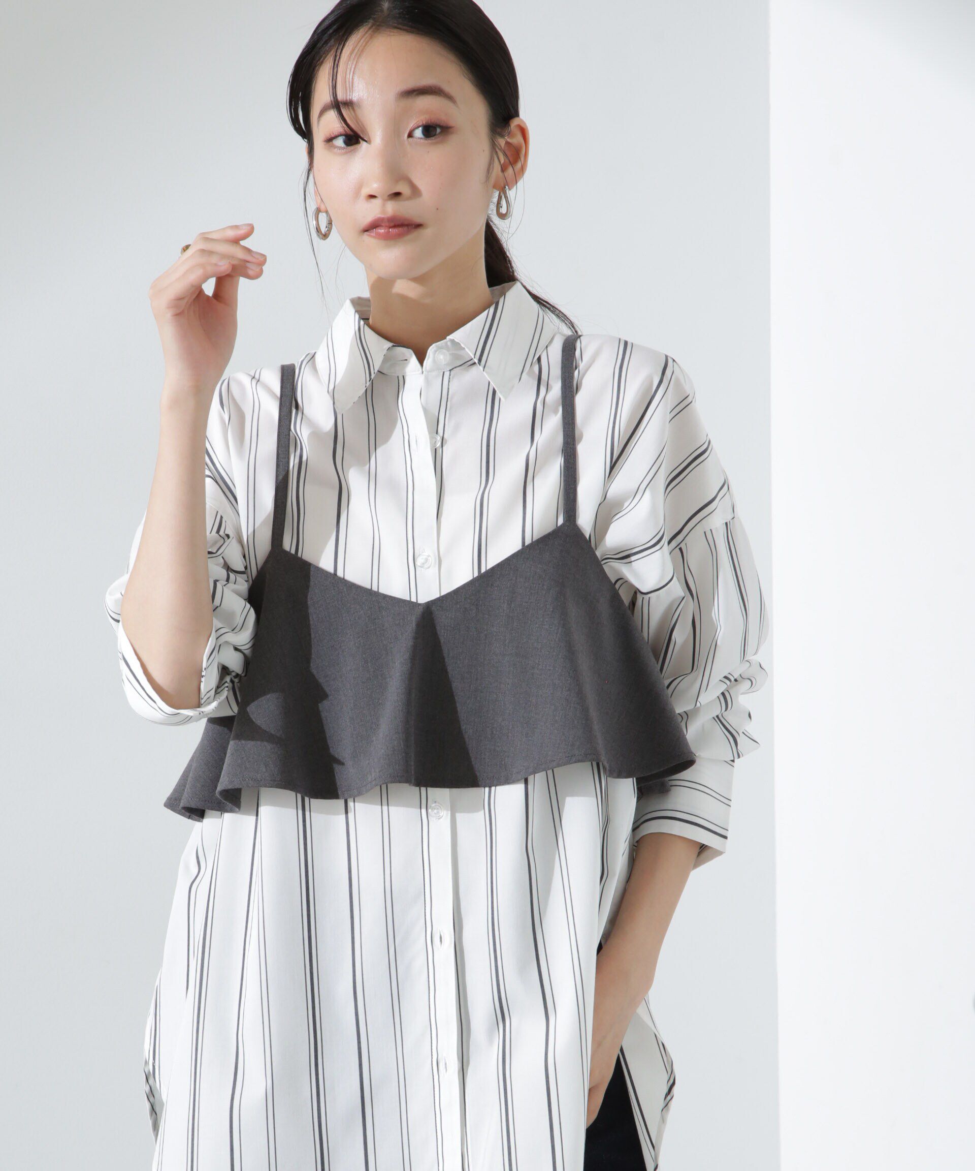 nano･universe「ブロードワイドシルエットシャツ」|シャツ・ブラウス|アイボリー7
