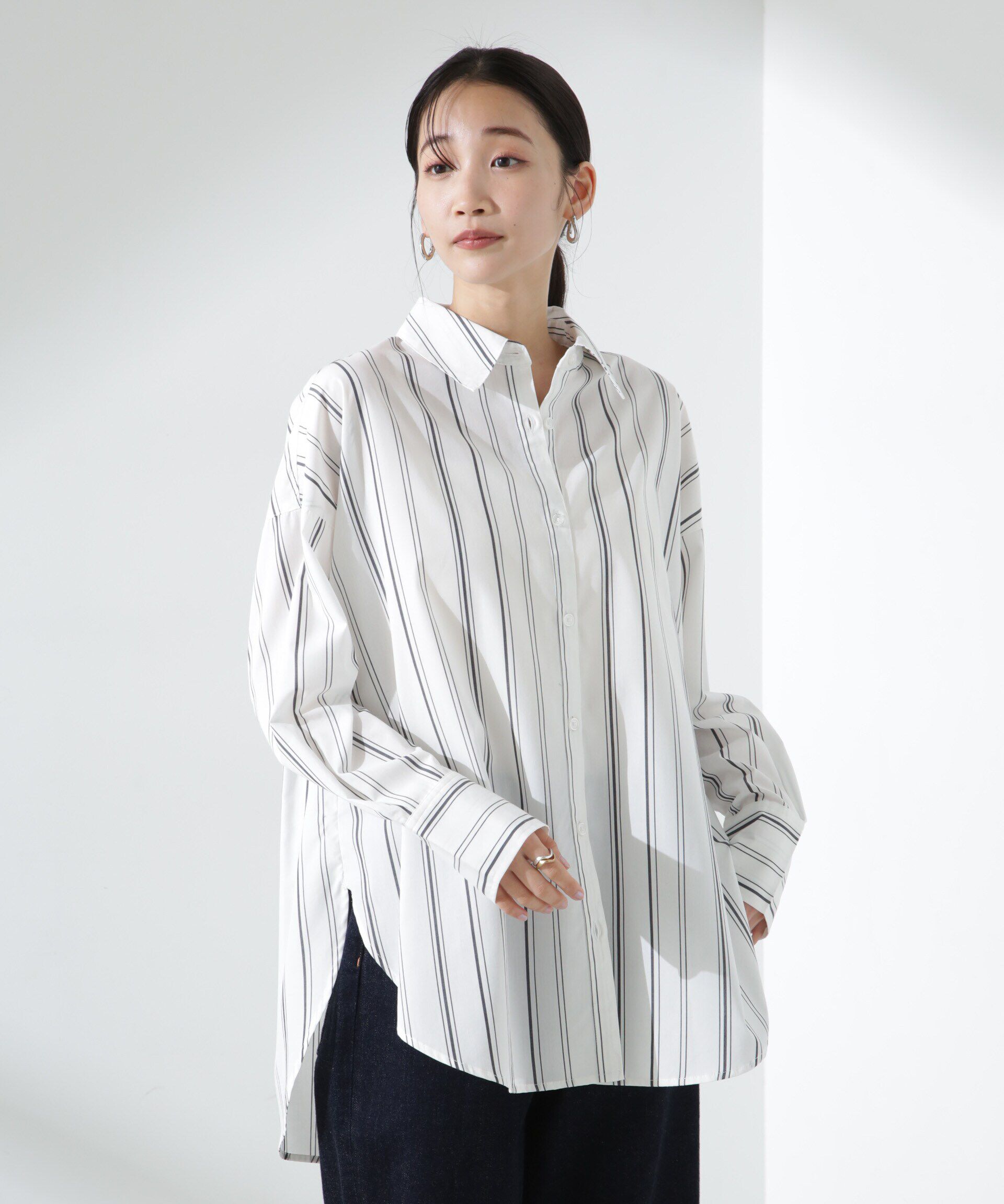 nano･universe「ブロードワイドシルエットシャツ」|シャツ・ブラウス|