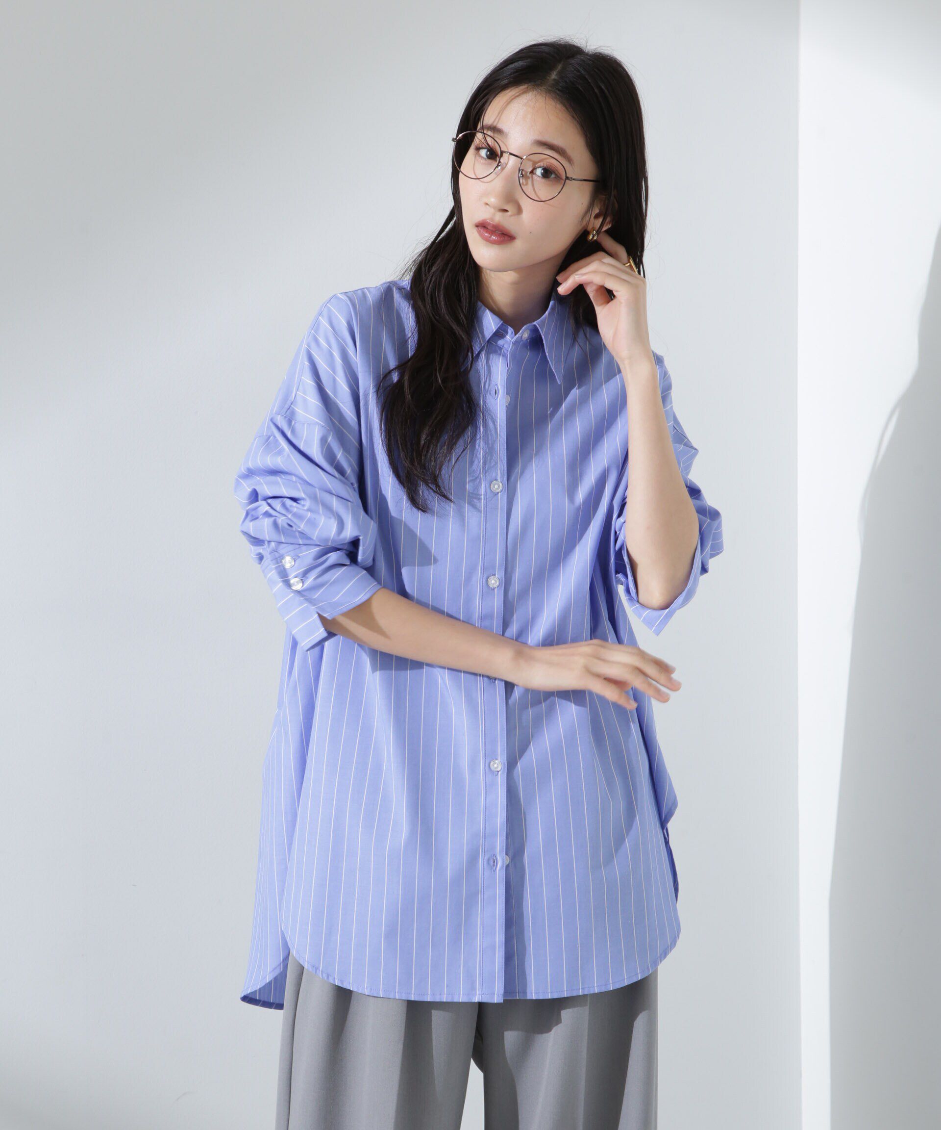 nano･universe「ブロードワイドシルエットシャツ」|シャツ・ブラウス|