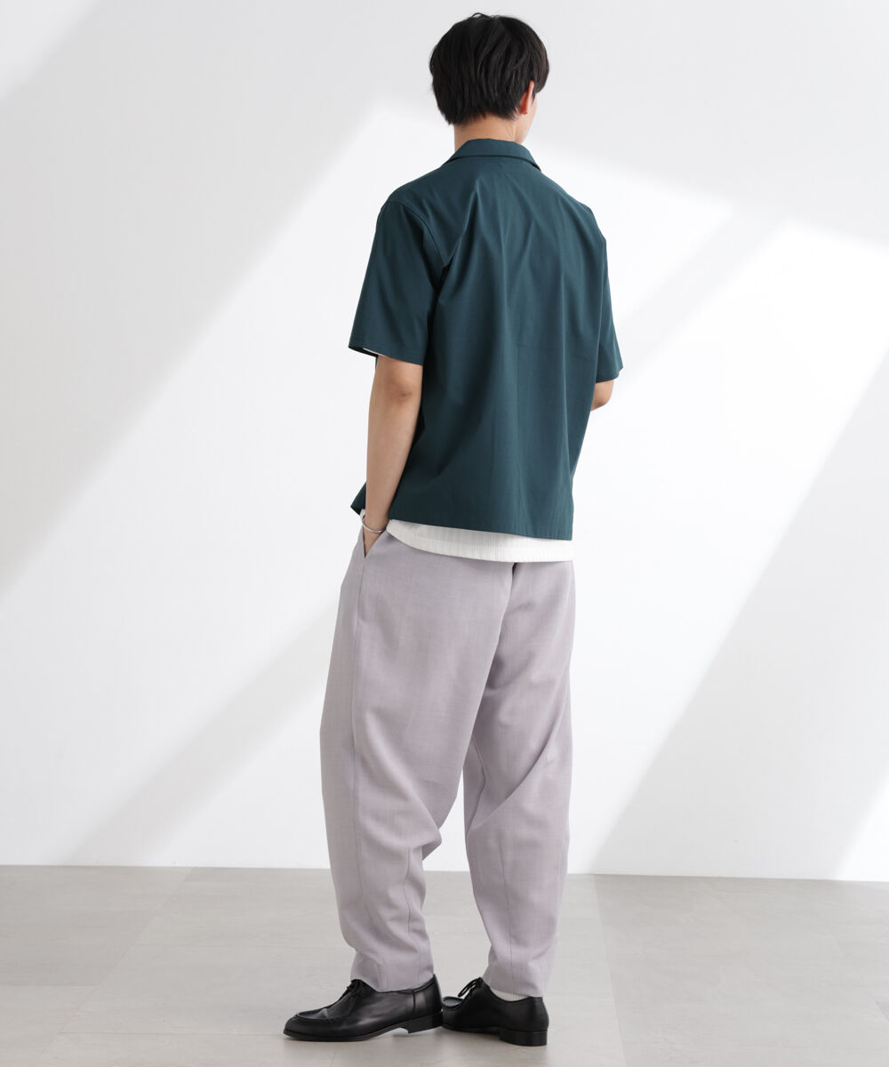 nano･universe「ドライジャージーオープンカラーシャツ 半袖(セットアップ可)」|シャツ・ブラウス|