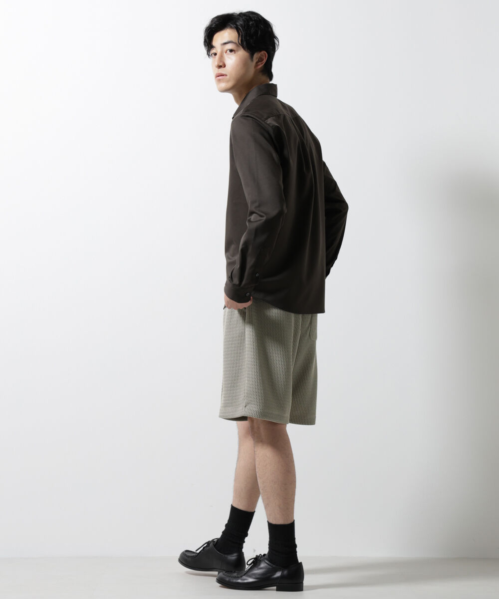 nano･universe「ジャガードニットソーショートパンツ（セットアップ可）」|チノ|