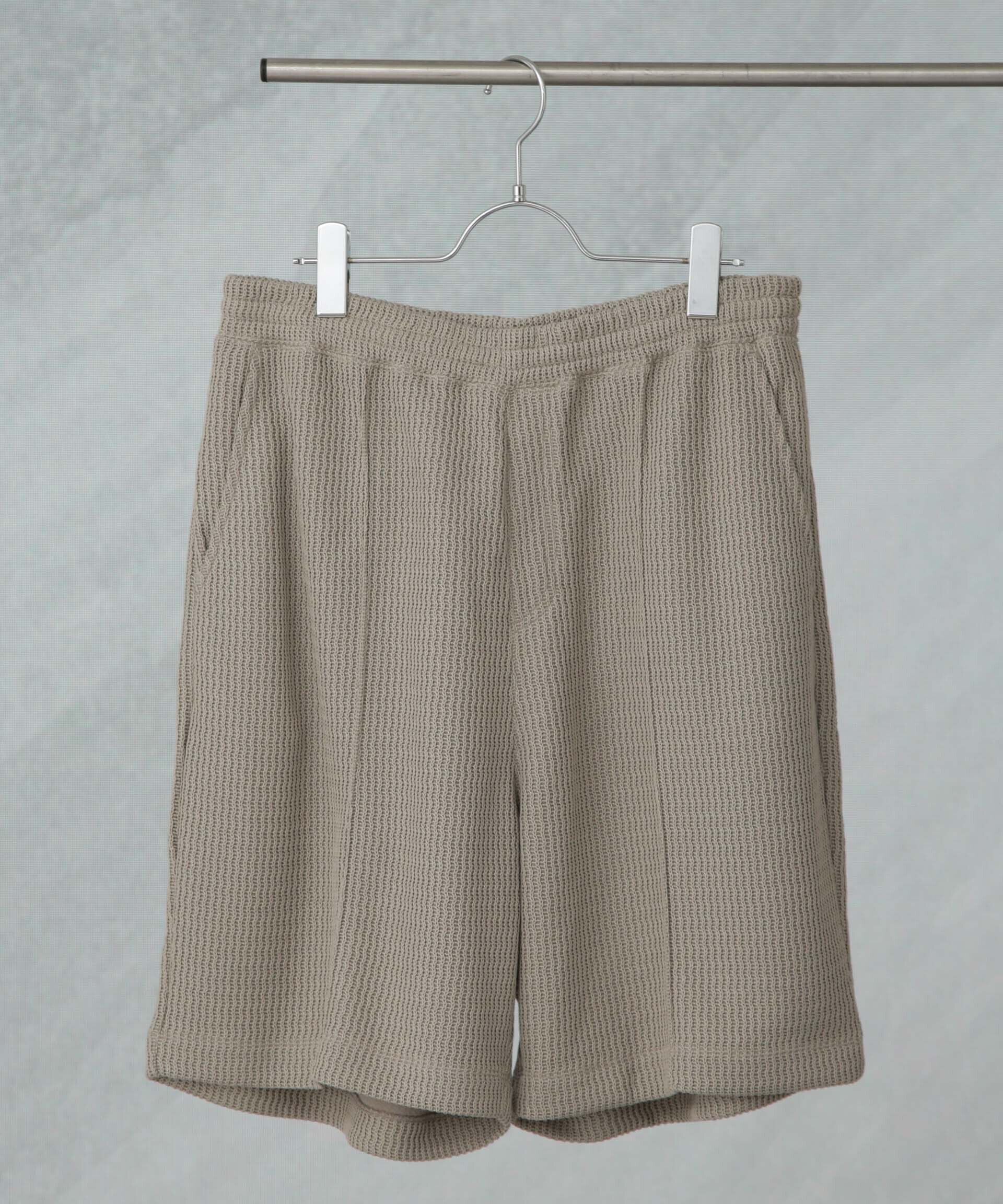 nano･universe「ジャガードニットソーショートパンツ（セットアップ可）」|チノ|