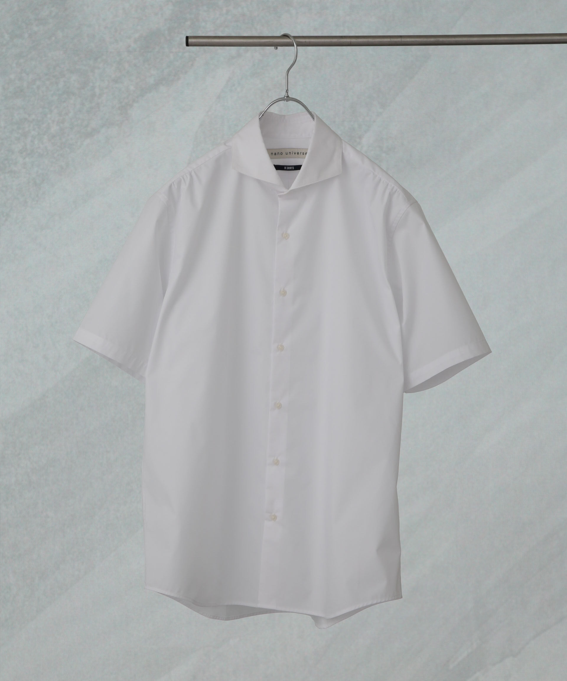 nano･universe「「N shirt」 速乾 ホリゾンタルカラーシャツ半袖」|シャツ・ブラウス|