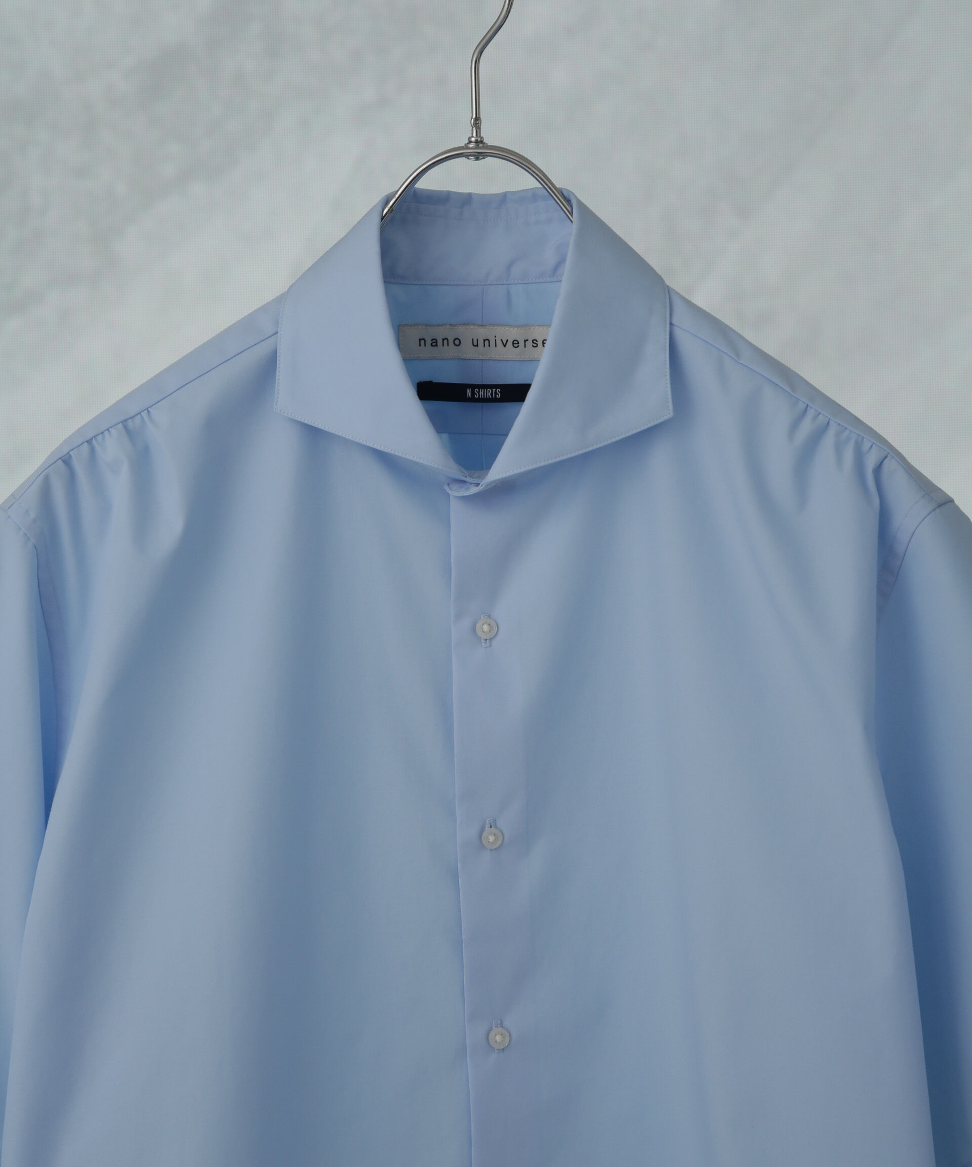 nano･universe「「N shirt」 速乾 ホリゾンタルカラーシャツ半袖」|シャツ・ブラウス|