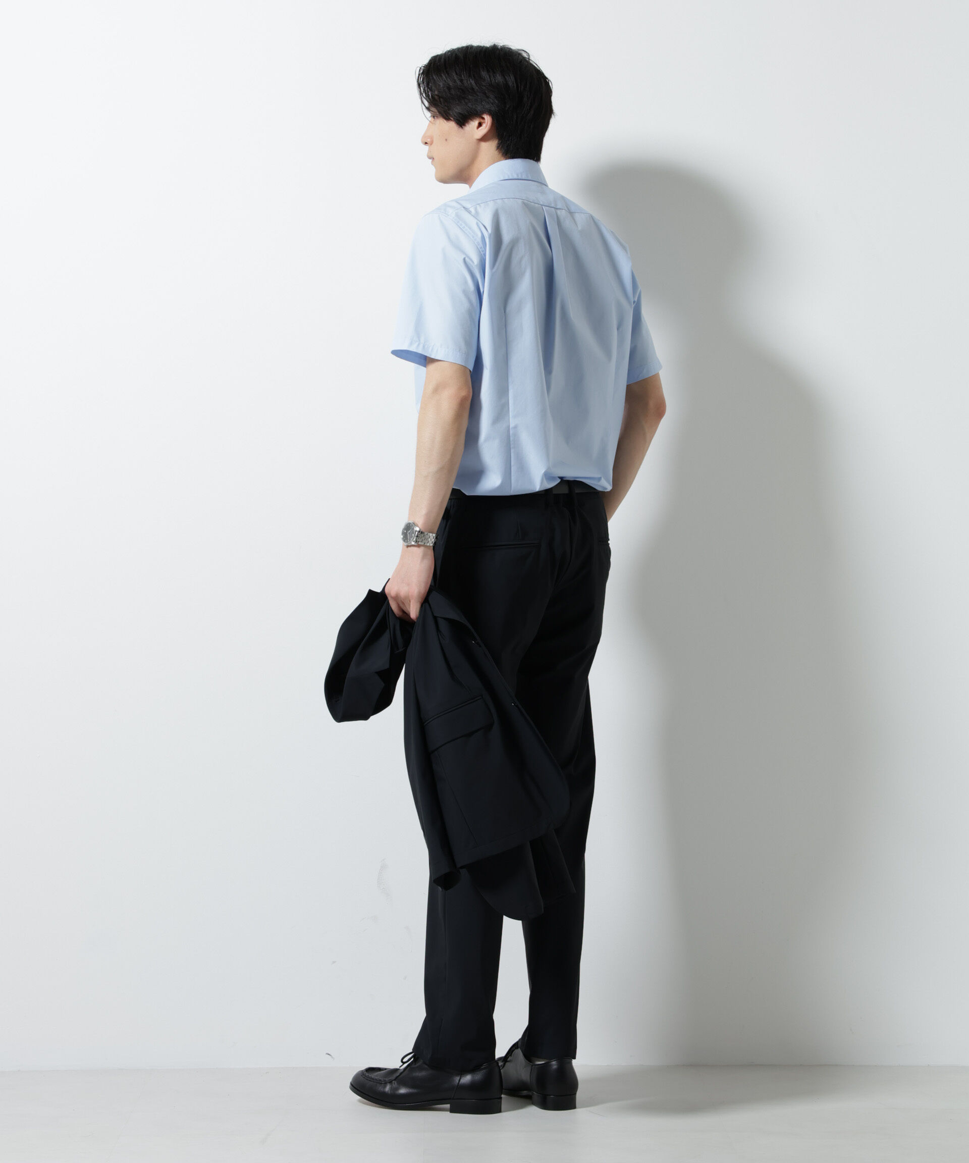 nano･universe「「N shirt」 速乾 ホリゾンタルカラーシャツ半袖」|シャツ・ブラウス|