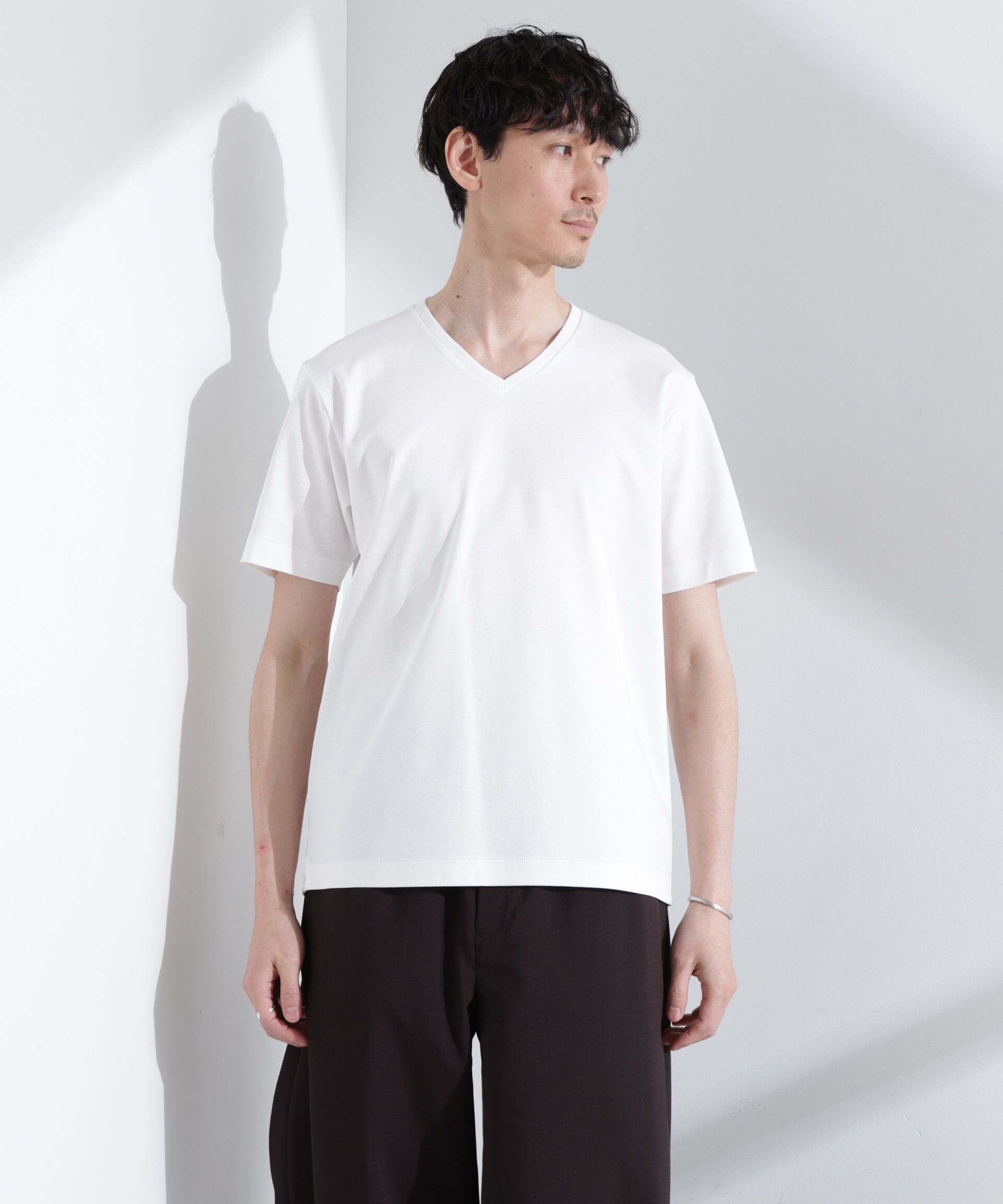  「アンチスメル VネックTシャツ 半袖」|Tシャツ・カットソー|