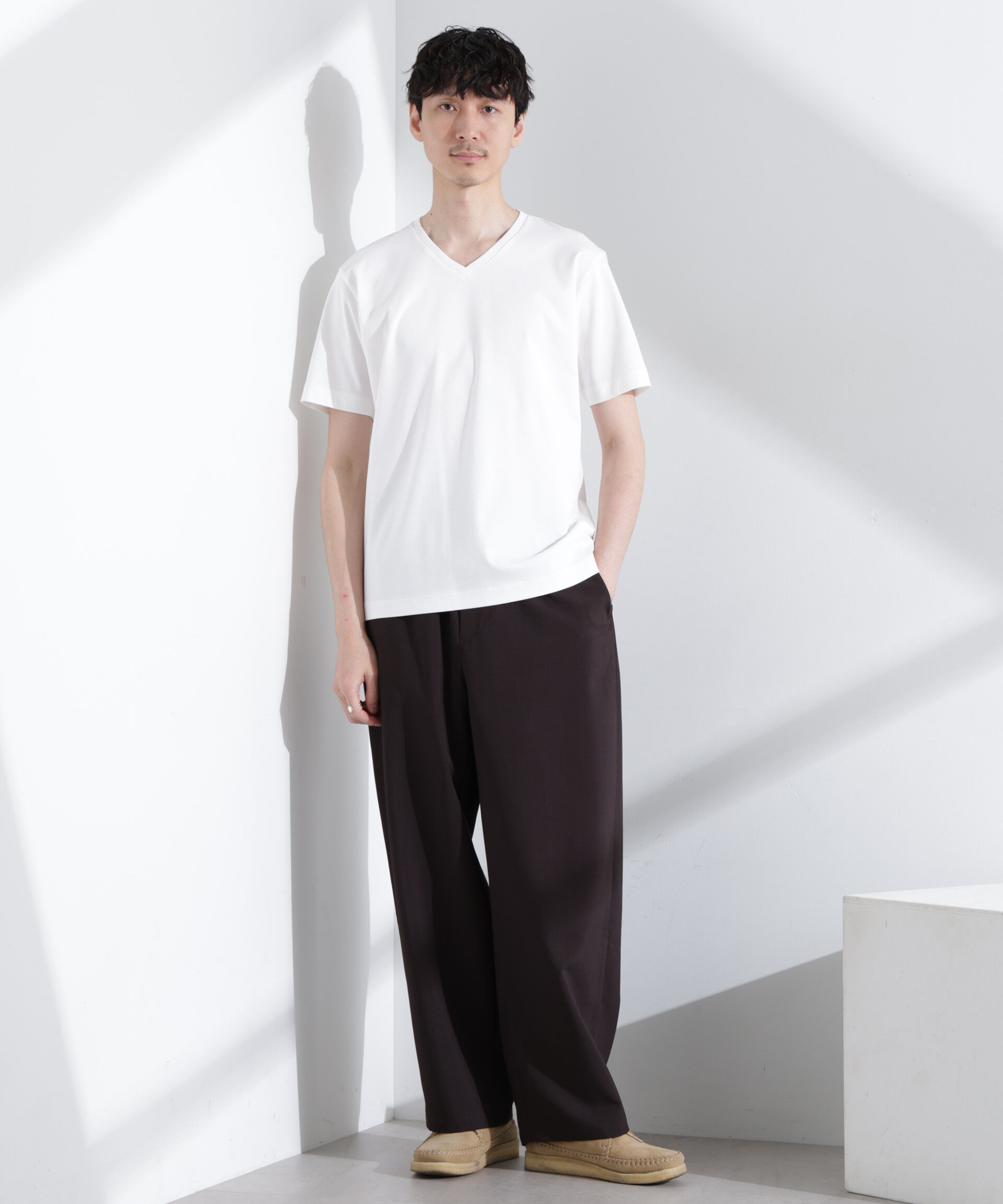  「アンチスメル VネックTシャツ 半袖」|Tシャツ・カットソー|