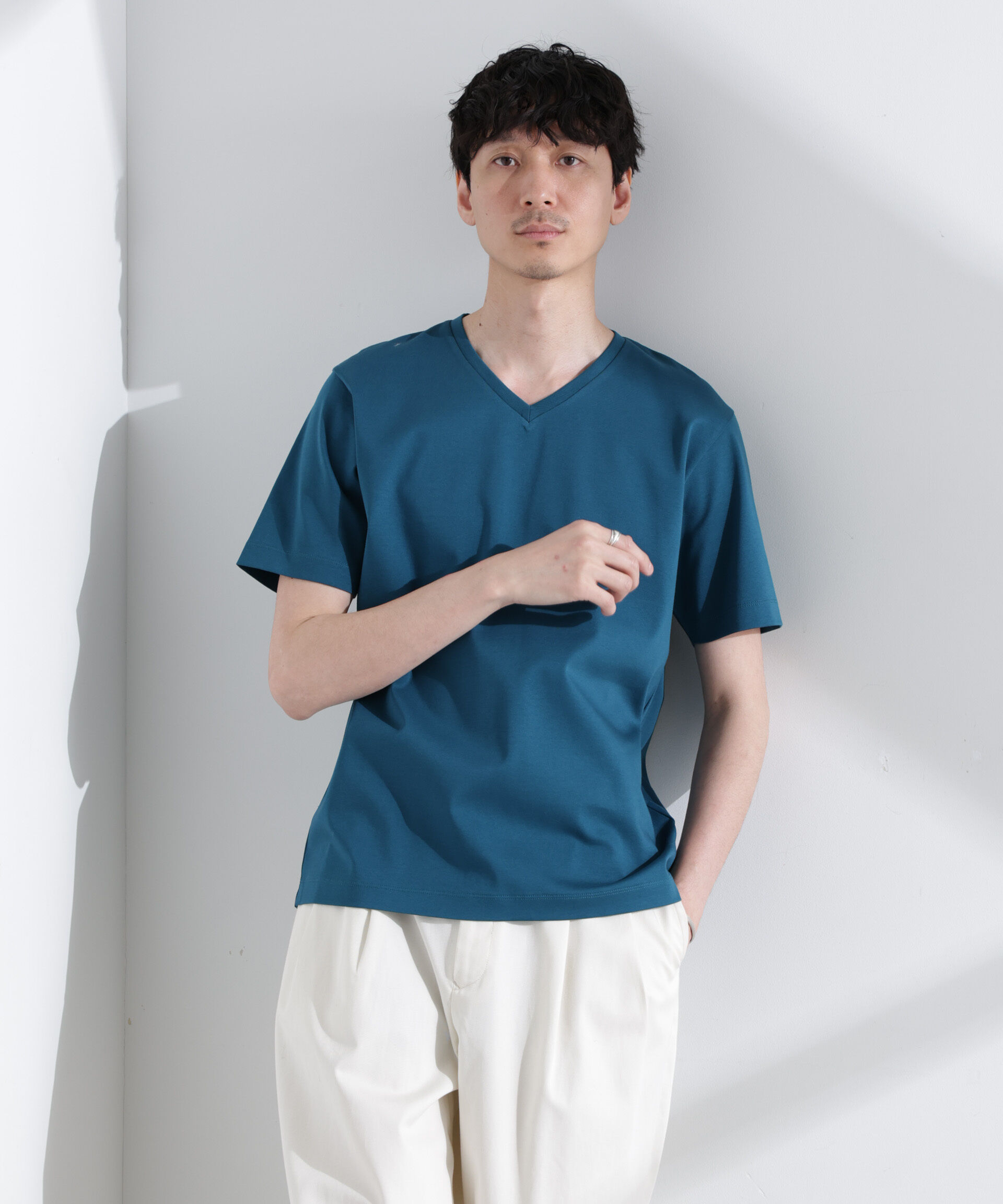  「アンチスメル VネックTシャツ 半袖」|Tシャツ・カットソー|