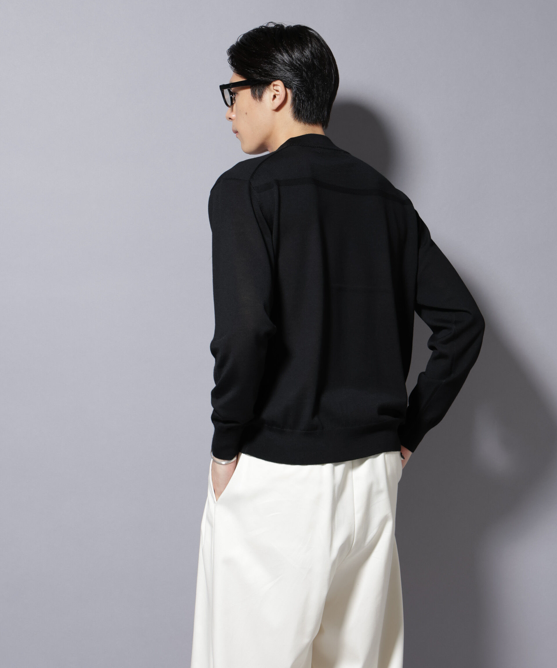 nano･universe「「毛玉レスニット」ファインゲージモックネック」|ニット・セーター|