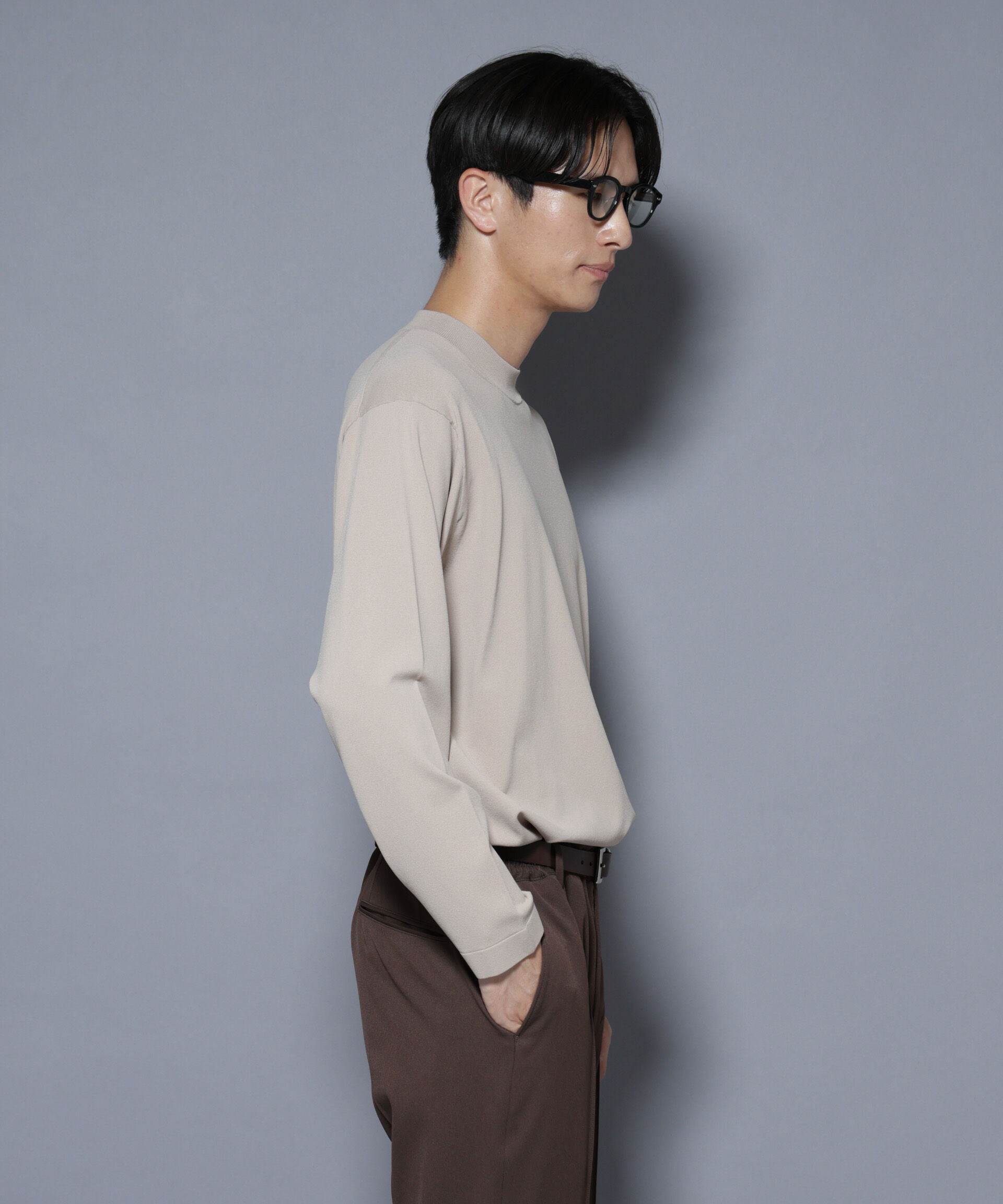 nano･universe「「ELITE 7 FUNCTION」クルーネックニット」|ニット・セーター|