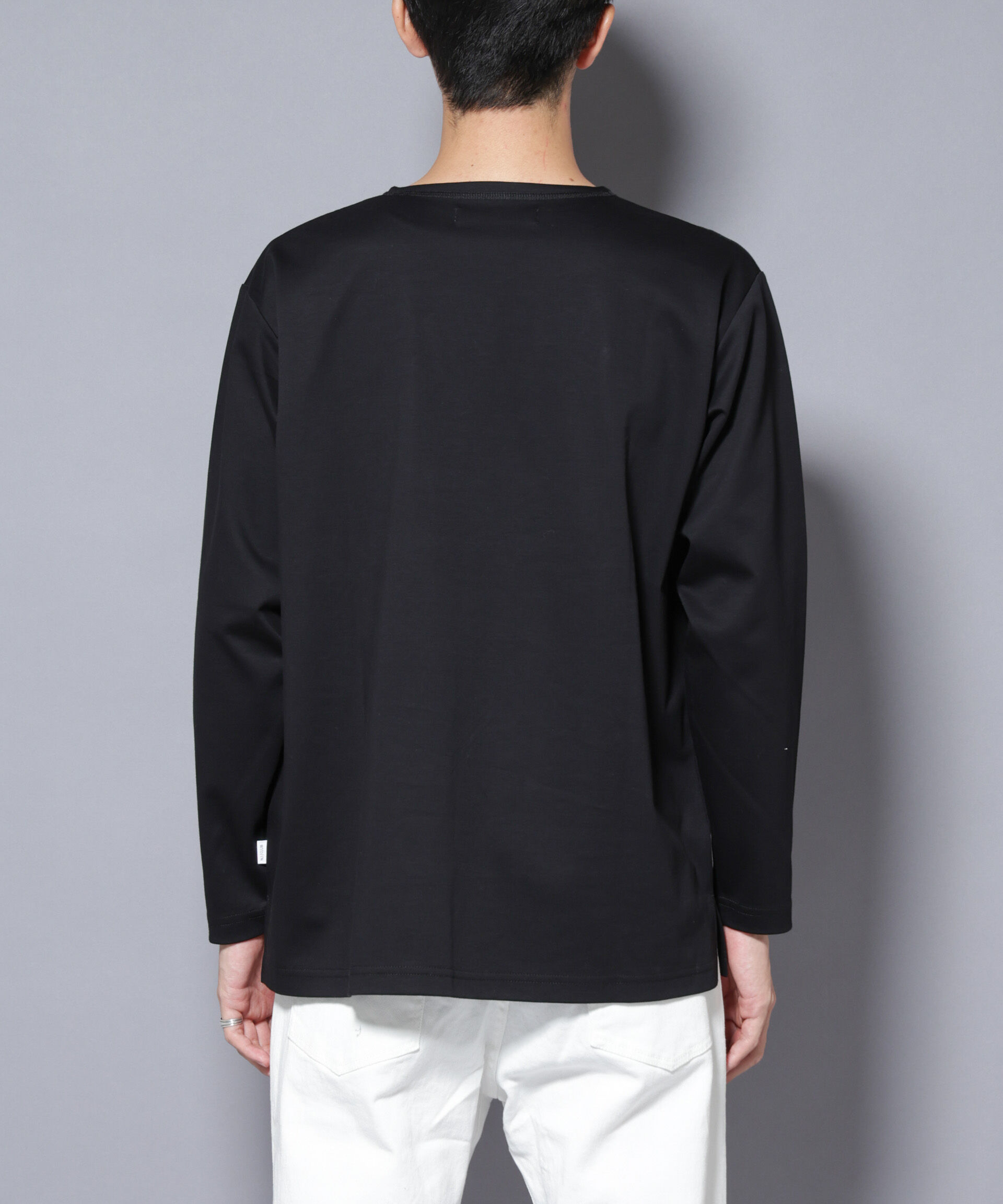 nano･universe「｢NJ/CLUB｣モクロディ ボートネック サイドスリットTシャツ」|Tシャツ・カットソー|