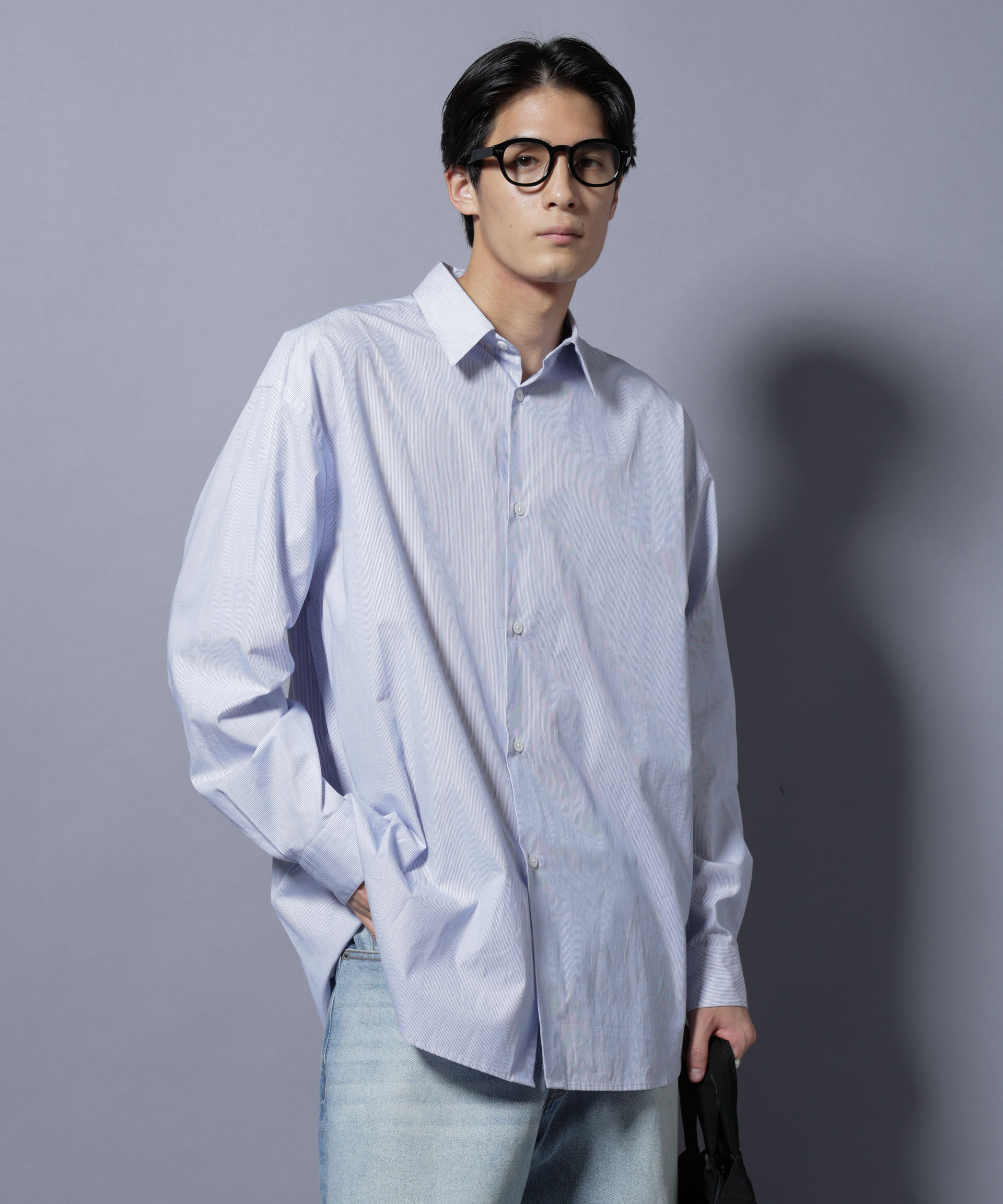 nano･universe「｢SIDOGRAS-SIDOPOPEL｣ マイクロストライプシャツ」|シャツ・ブラウス|