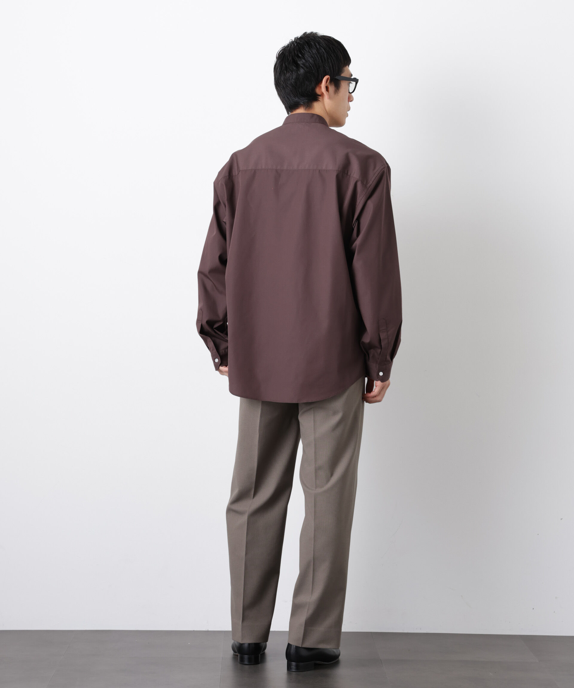 nano･universe「「大人のワイドシャツ」バンドカラー 長袖」|シャツ・ブラウス|