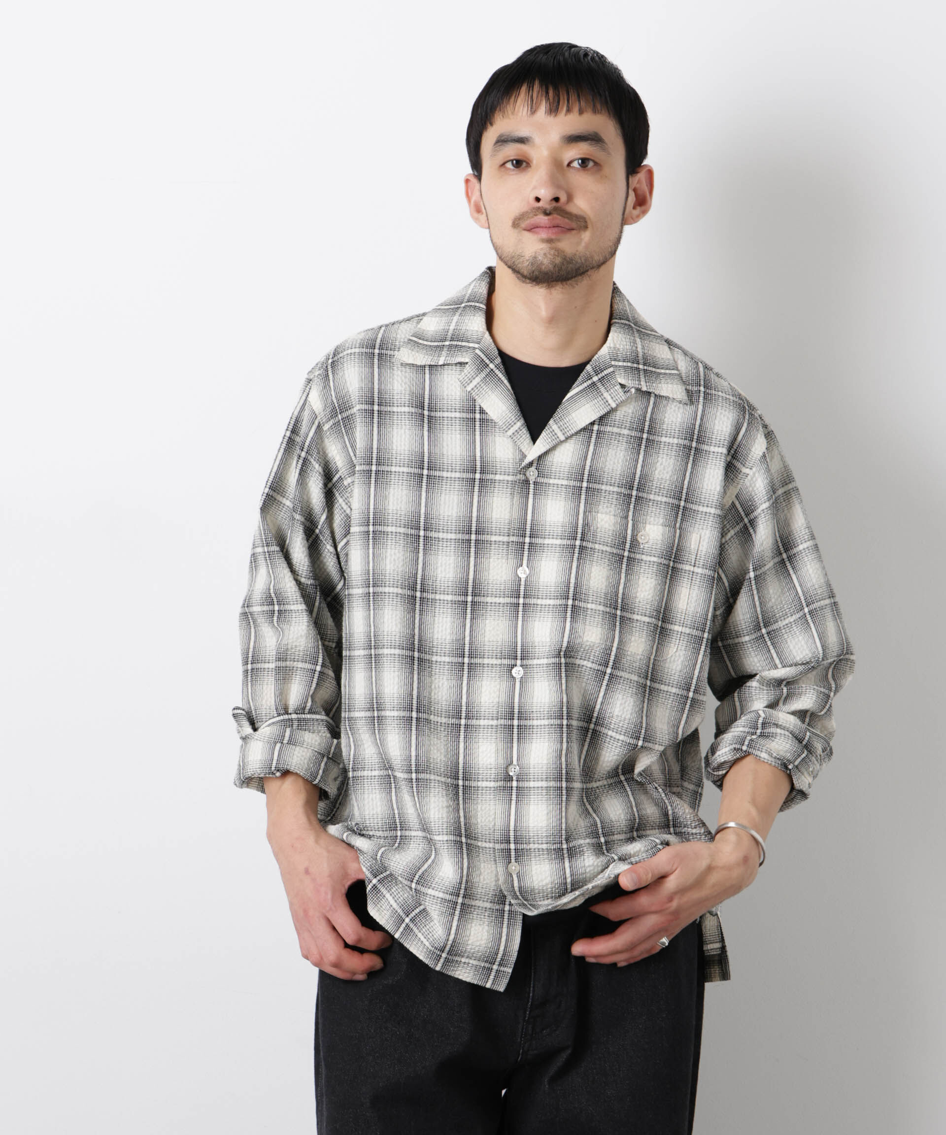 nano･universe「マイクロシアサッカーチェックシャツ」|シャツ・ブラウス|