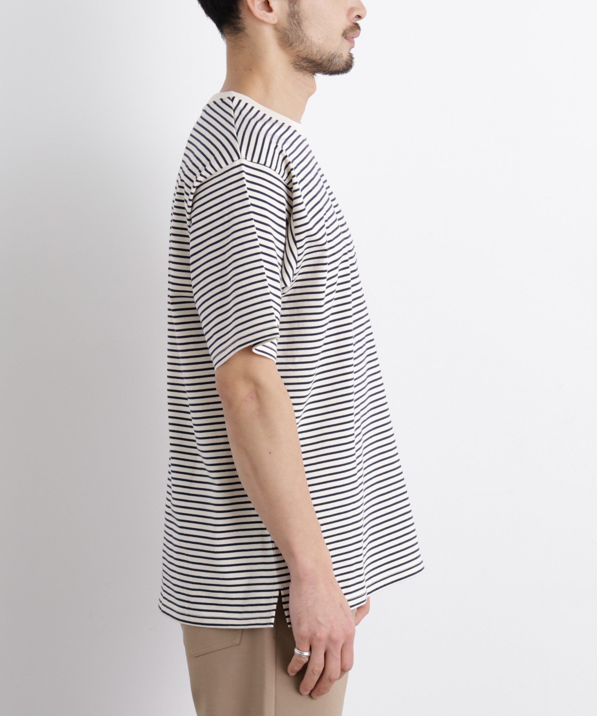 nano･universe「ボーダーTシャツ 半袖」|Tシャツ・カットソー|