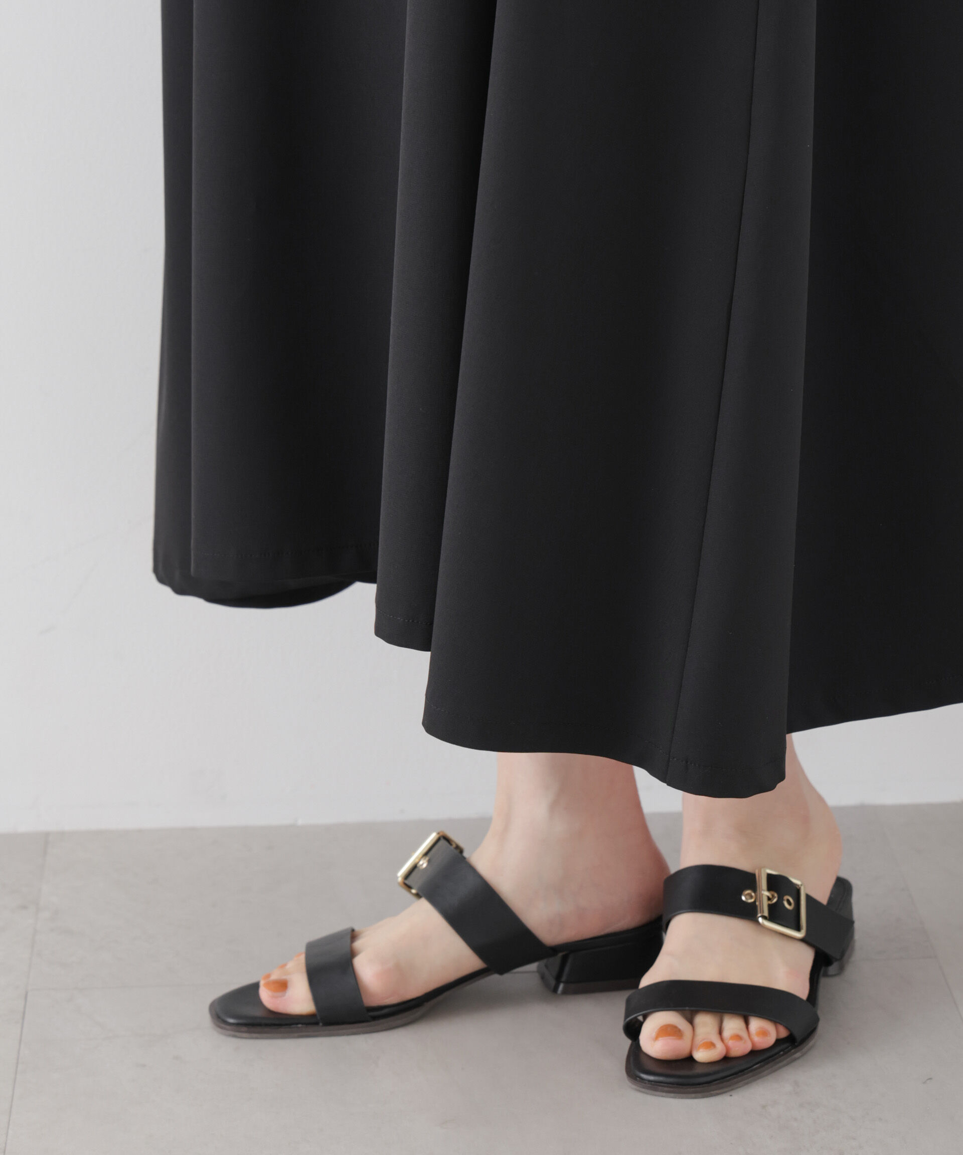 nano･universe「多機能2wayストレッチ サロペットフレアワンピース(セットアップ可)」|ワンピース|