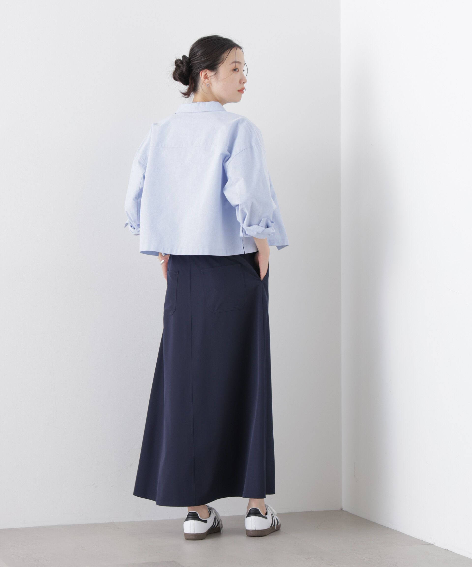 nano･universe「多機能2wayｽﾄﾚｯﾁ ﾍﾞﾙﾃｯﾄﾞｾﾐﾌﾚｱﾏｷｼｽｶｰﾄ(ｾｯﾄｱ 」|スカート|