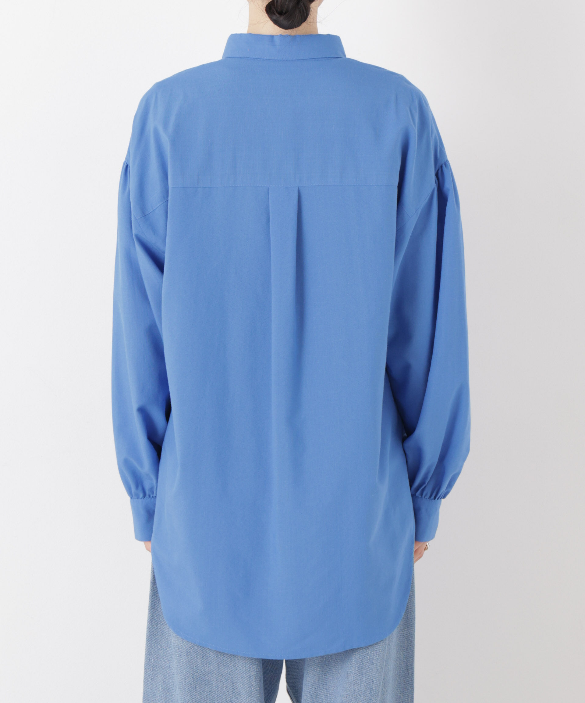 nano･universe「マシンウォッシャブルリネン混 ボリュームスリーブシャツ」|シャツ・ブラウス|